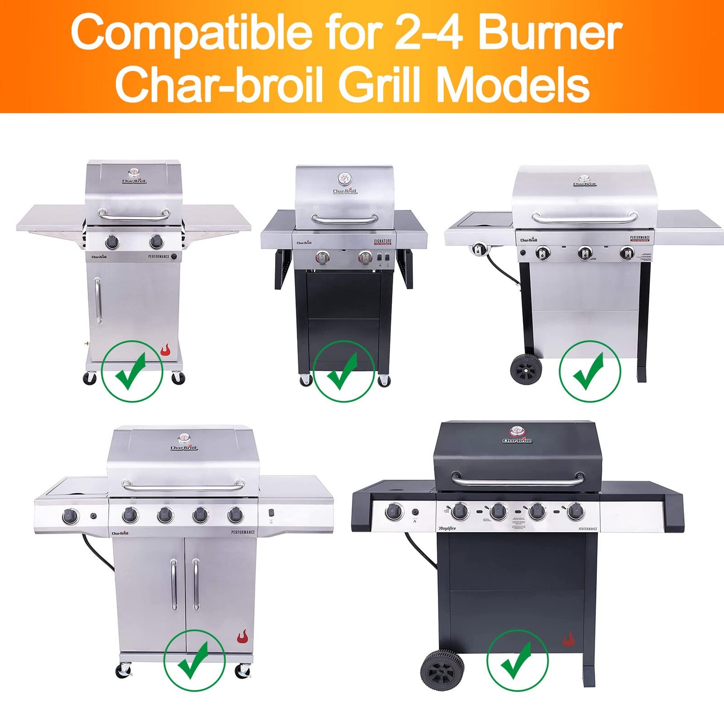 Hisencn 13.4'' - 25.2'' Adjustable Warming Rack for Charbroil Grill Replacement Parts, Stainless Steel Warming grates for Charbroil 2&3&4 Burner Gas Grills, for Charbroil Performance 463673017