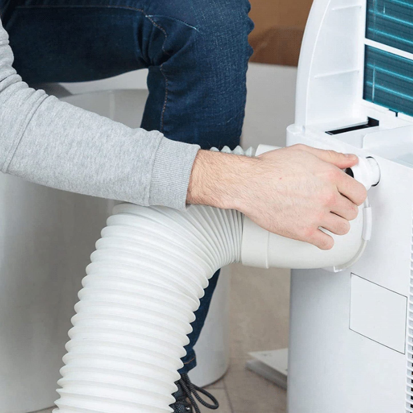 Portable Air Conditioner Hose, 78.7 Inch Long 5.9 Inch Diameter AC Exhaust Vent Flexible Exhaust Hose for Air Conditioner Counter Replacement or Extension Tube