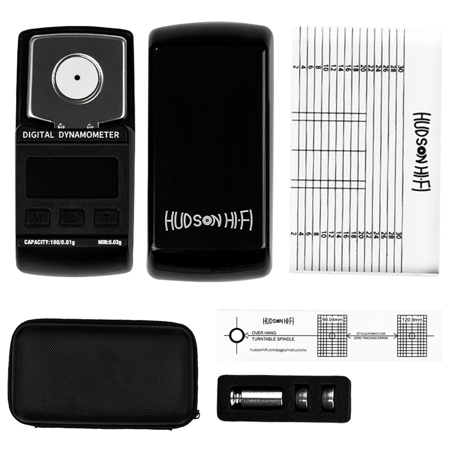 Turntable Cartridge Alignment 3-pc Kit w/Premium PE Case-Vertical Tracking Angle Block for DJ Turntable & Phono Cartridge,Turntable Stylus Digital Scale,Tonearm - Record Player Accessories