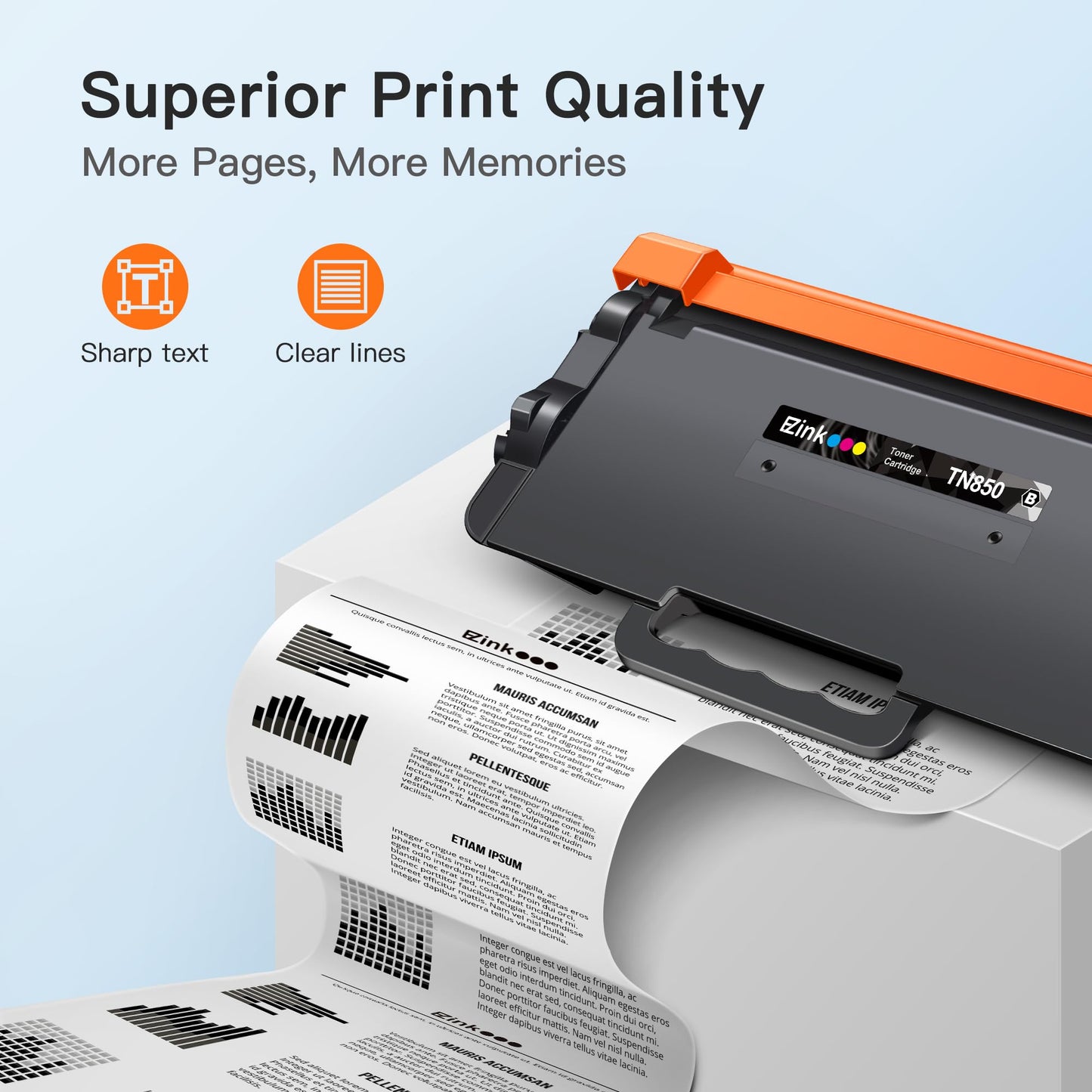 2 Pack TN850 Black High-Yield Toner Cartridge Compatible Replacement for Brother TN-850 TN820 TN-820 for MFC-L5800DW MFC-L5900DW MFC-L5850DW MFC-L5700DW HL-L6200DW HL-L5200DW Printer