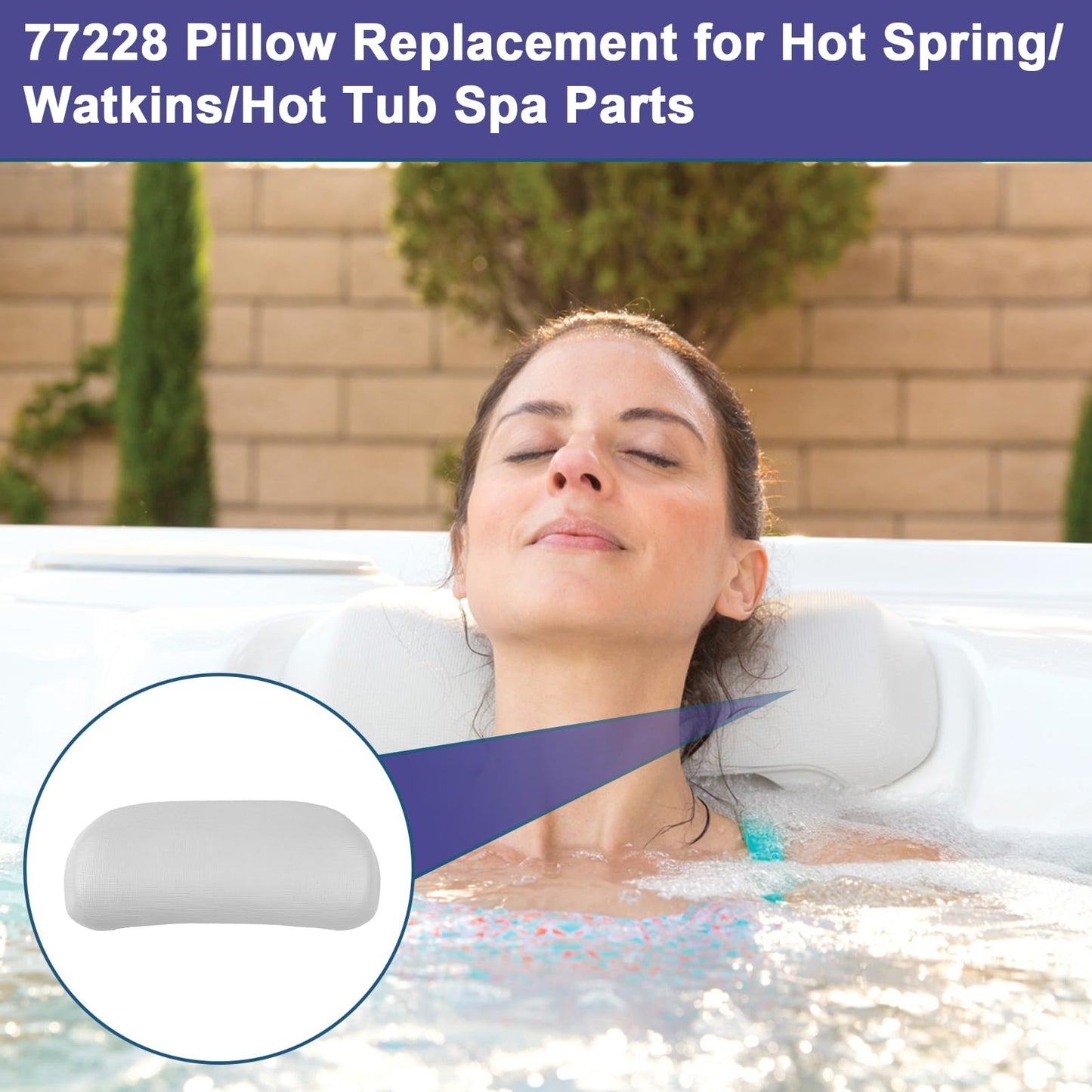 77228 1411501 Spa Spa Hot Tub Head Pillow Replacement for Spa Highlife Series Head Pillows (2014 to Current), Compatible with Watkins Spa Neck Pillows Hot Tub Pillows 2 Pack