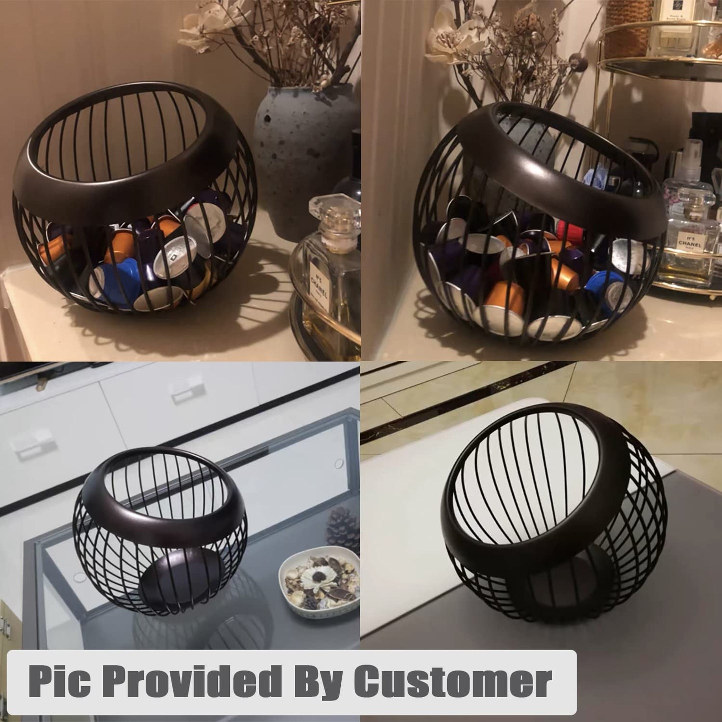 Coffee Pod Holder, Large Capacity K Cup Holder and Nespresso Pod Holder, Coffee Pod Storage for Keurig Pod Holder and Nespresso Vertuo Pod Holder, K Cup Organizer, Coffee Accessories