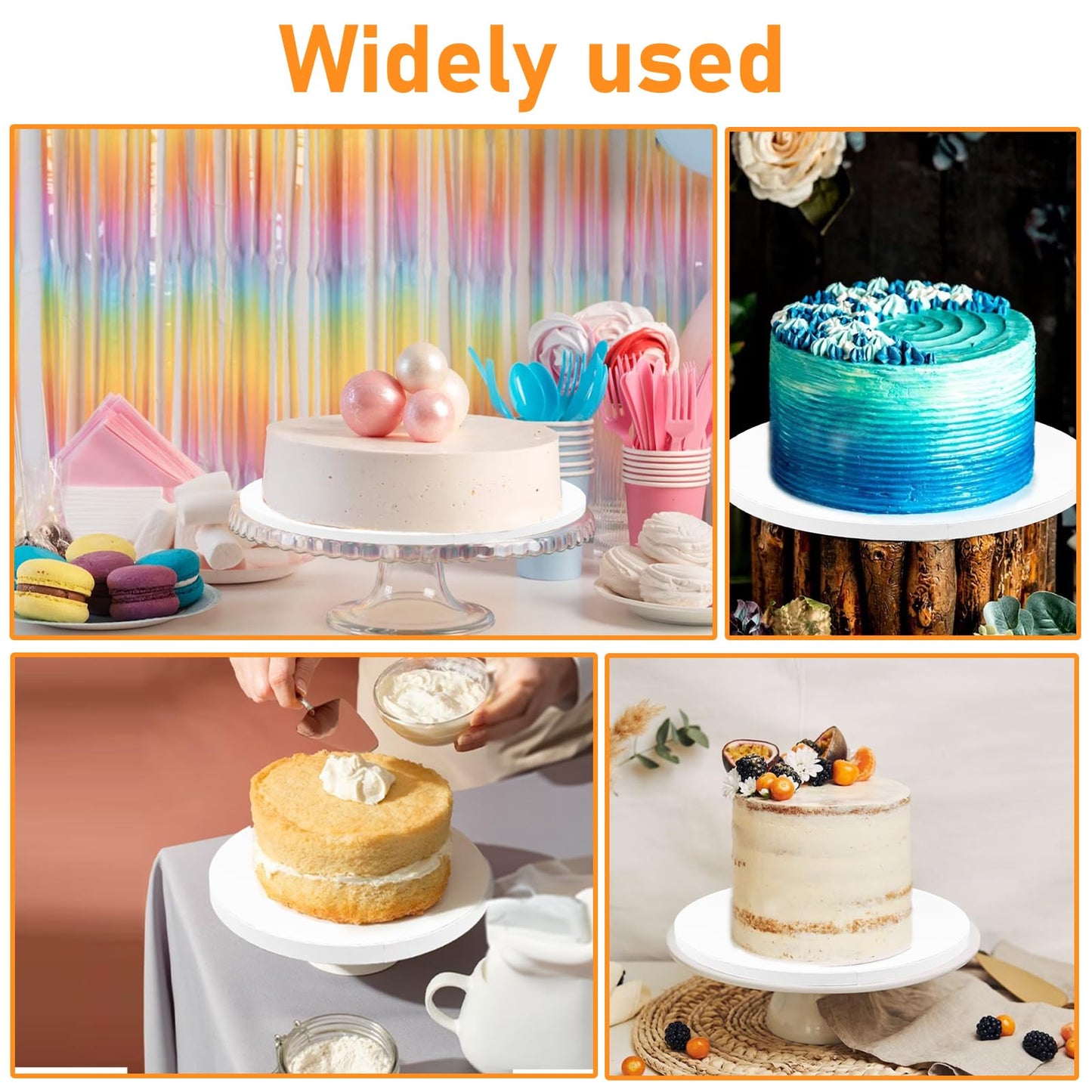 14 PCS Cake Drums 10 Inch, Cake Boards 10 Inch, 10 Inch Cake Drum, Cake Boards 10 Inch Round, Cake Drum 10 Inch Round, 1/2" Thick Cardboard, Sturdy Cake Base, Food Grade Cake Rounds, Base para Pastel