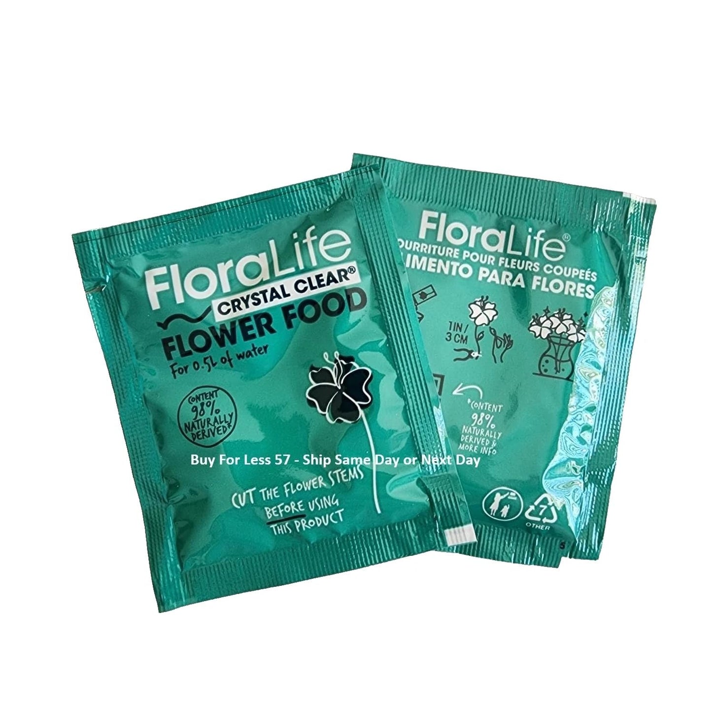Cut Flower Food Floralife Crystal Clear 200 Powdered Packets 2.2 Lbs