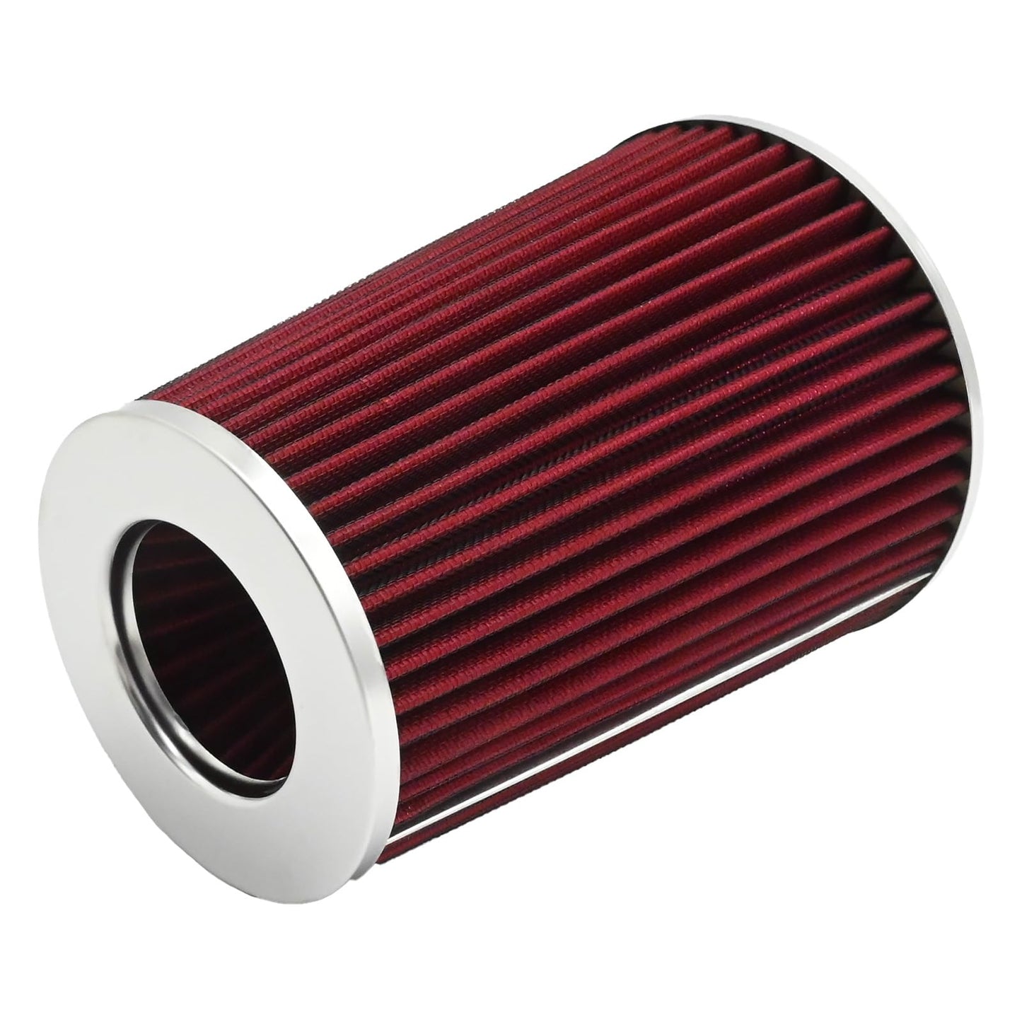 Anxingo 4-Inch 102 MM Inlet Round Taper Cone Air Filter Cleaner, Washable Reusable for Car and Motorcycle