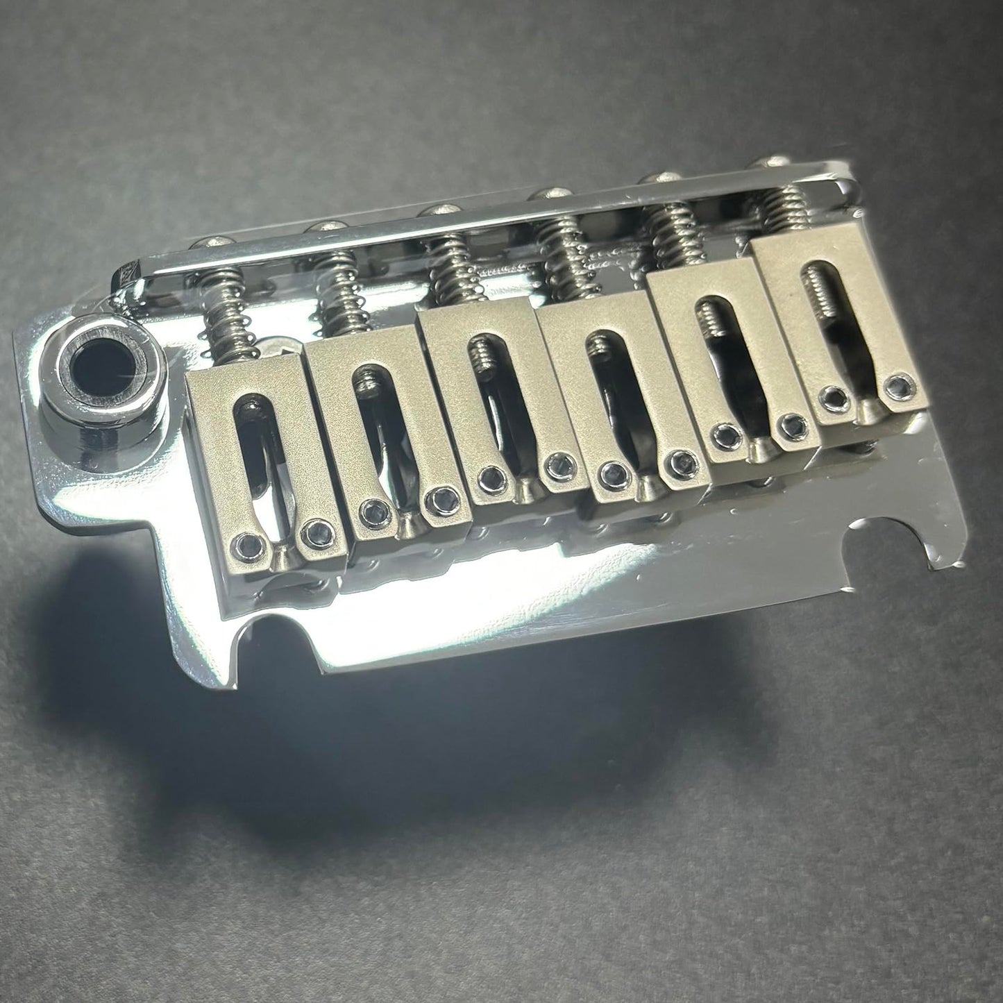 OVSAL 10.8mm Electric Guitar Bridge Chrome 2 Point tremolo bridge Zinc Alloy Saddles Block Stainless Steel Plate Electric Guitar Bridge 6 String Start