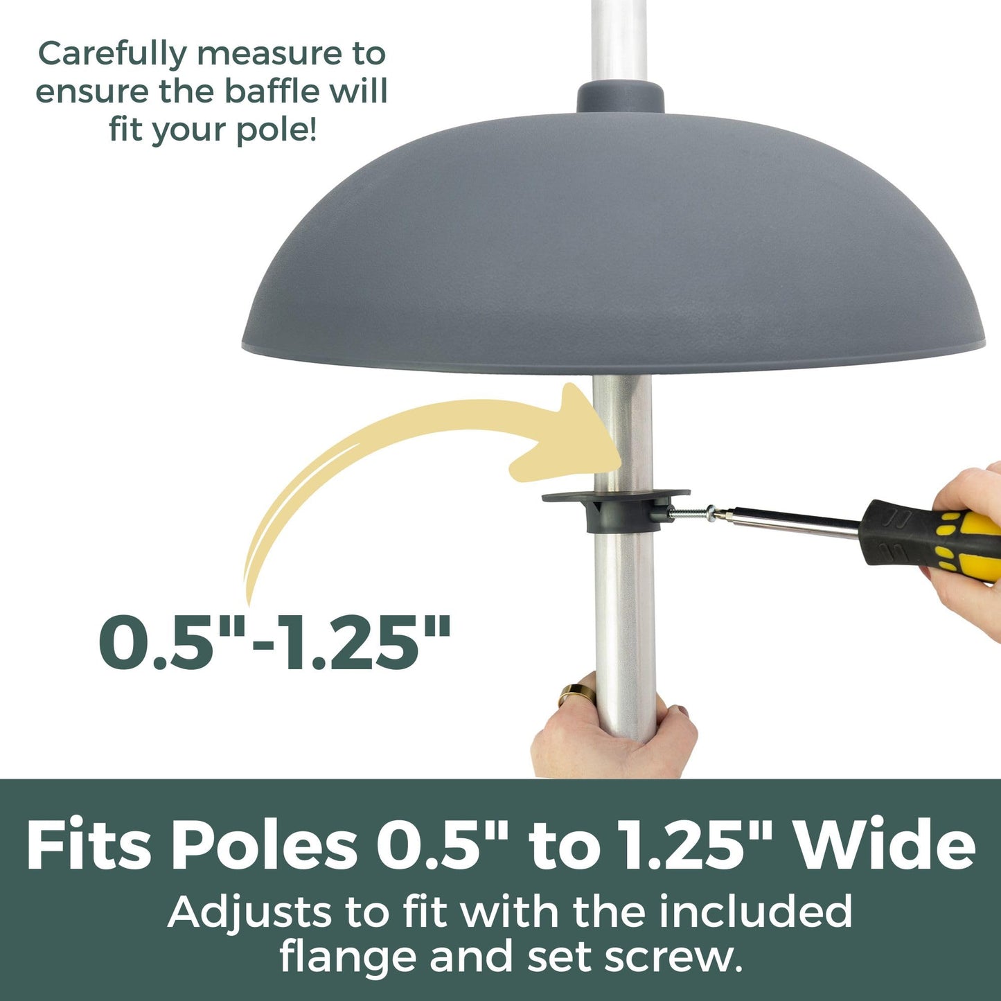 North States Mypet Two-Way Squirrel Baffle, Grey