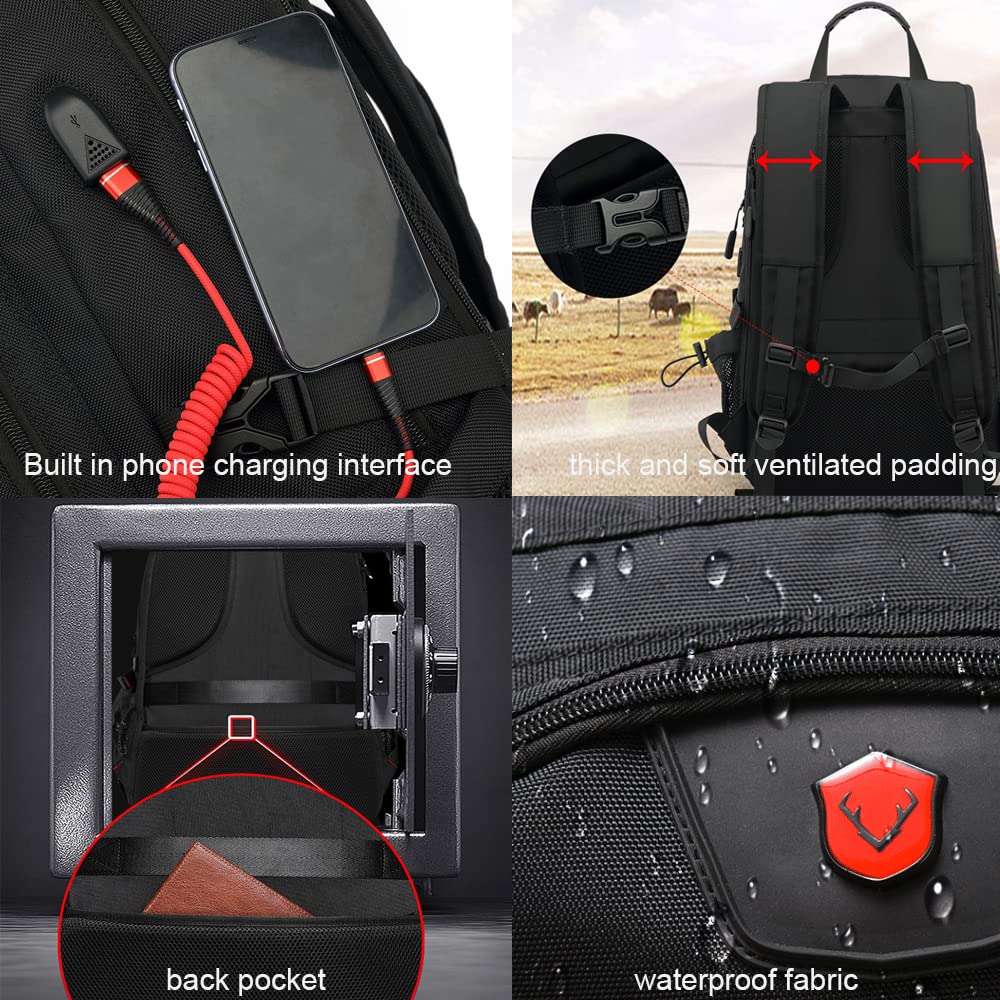 Aikelai Large Travel Backpack with Shoe Compartment, Business Carry On Backpacks for Men Women, Laptop Backpack with USB Charging Port(80L)