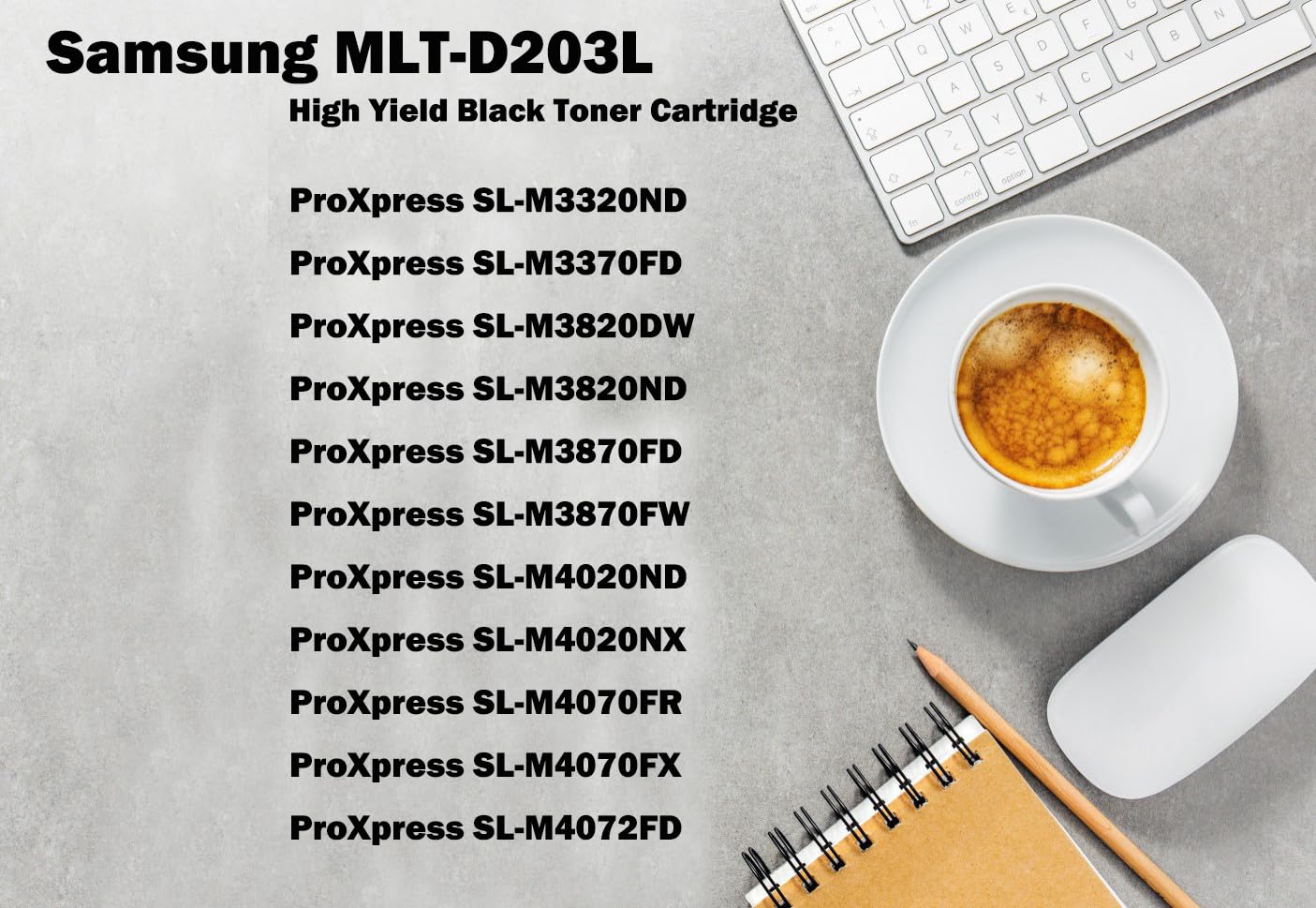 Ultra Toner® Compatible Replacement for Samsung MLT-D203L Black Toner Cartridge High Yield - ProXpress SL-M3320ND SL-M3370FD M3820DW M3820ND M3870FD M3870FW M4020ND M4020NX M4070FR M4070FX M4072FD