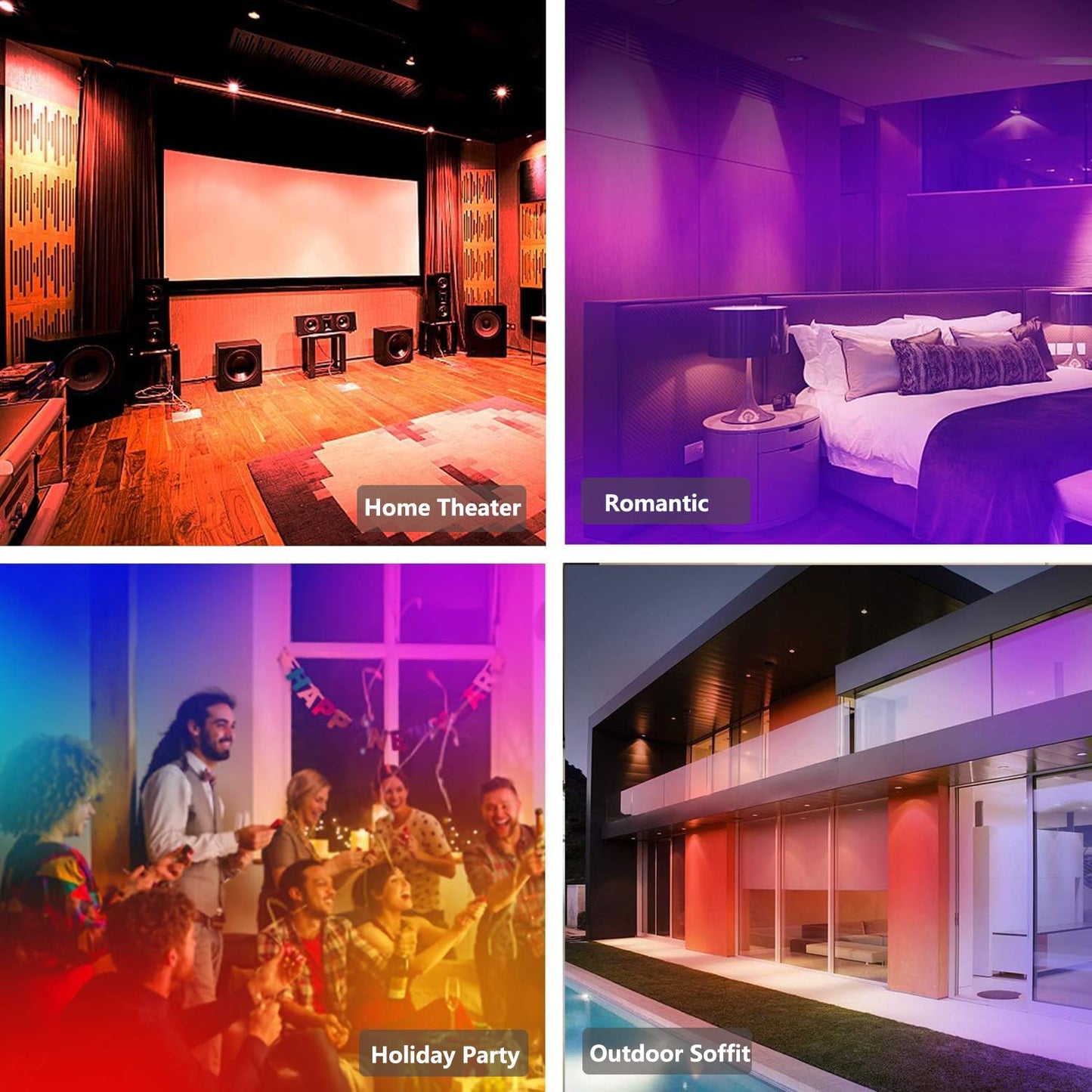 Recessed Lighting 4 Inch RGBW Color Changing Pot Lights 12W LED Downlights,1080LM Recessed Ceiling Light,RGB + Warm White 2700K Dimmable by Remote Control,Timer - 12 Color Choices - 2 Modes,12 Pack