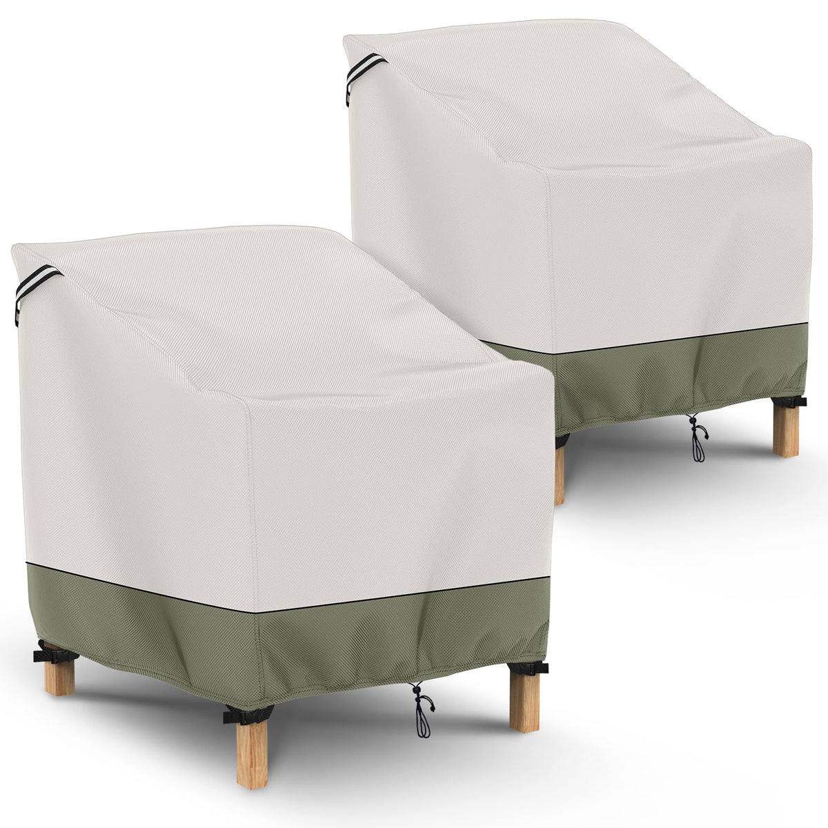 Gasadar Patio Chair Cover-2 Pack, Heavy Duty Waterproof UV Resistant Anti-Fading Chair Covers for Lawn Outdoor Furniture Chairs,29" W x30 D x 36" H