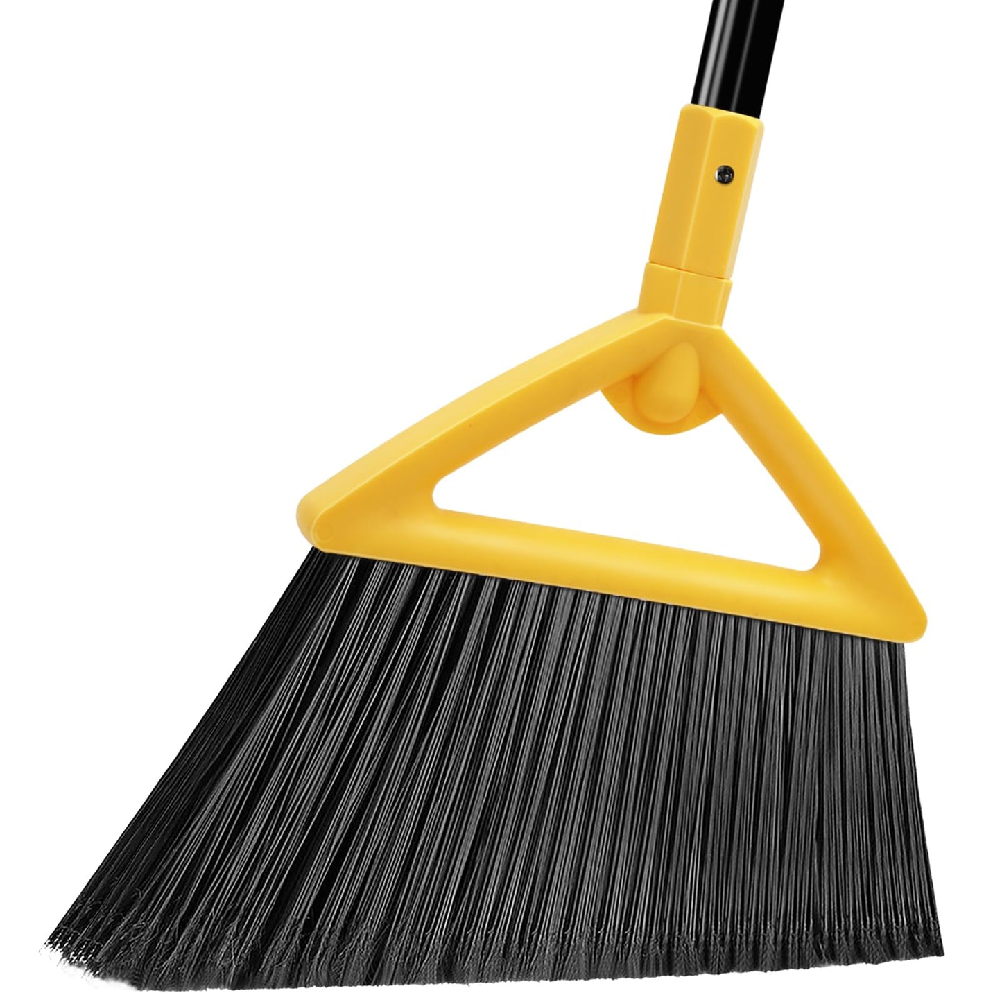 PUTNATRUE Heavy Duty Commercial Broom, Upgraded Angle Broom for Sweeping Indoor and Outdoor, Perfect Yellow Broom of Kitchen, Garage and Courtyard, Livingroom