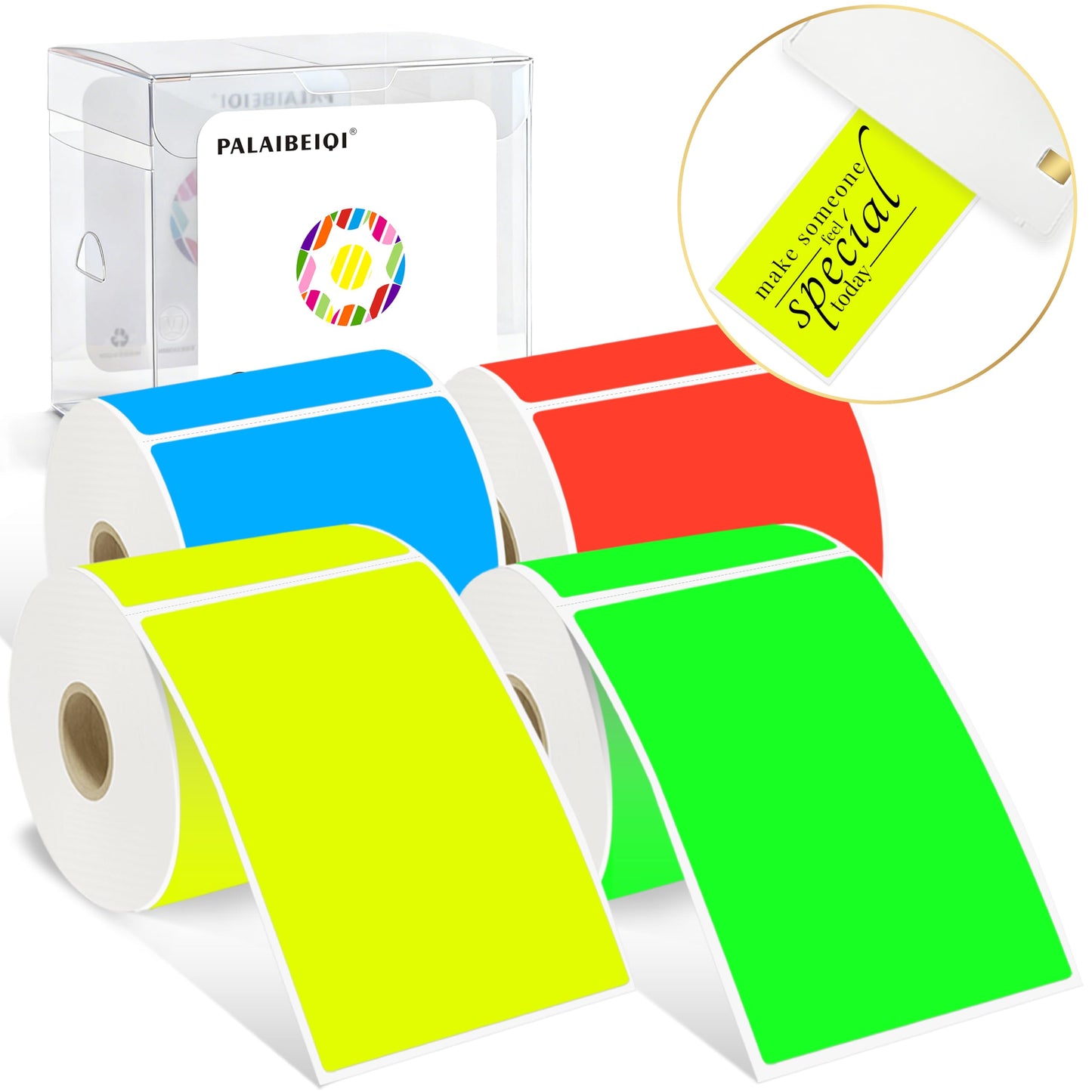 3 x 5 Inch Rectangle Color Coding Sticker Labels 300Pcs Printable Moving Box Labels for Warehouse, Address, Inventory, Small Business Labeling, Mixed Colors