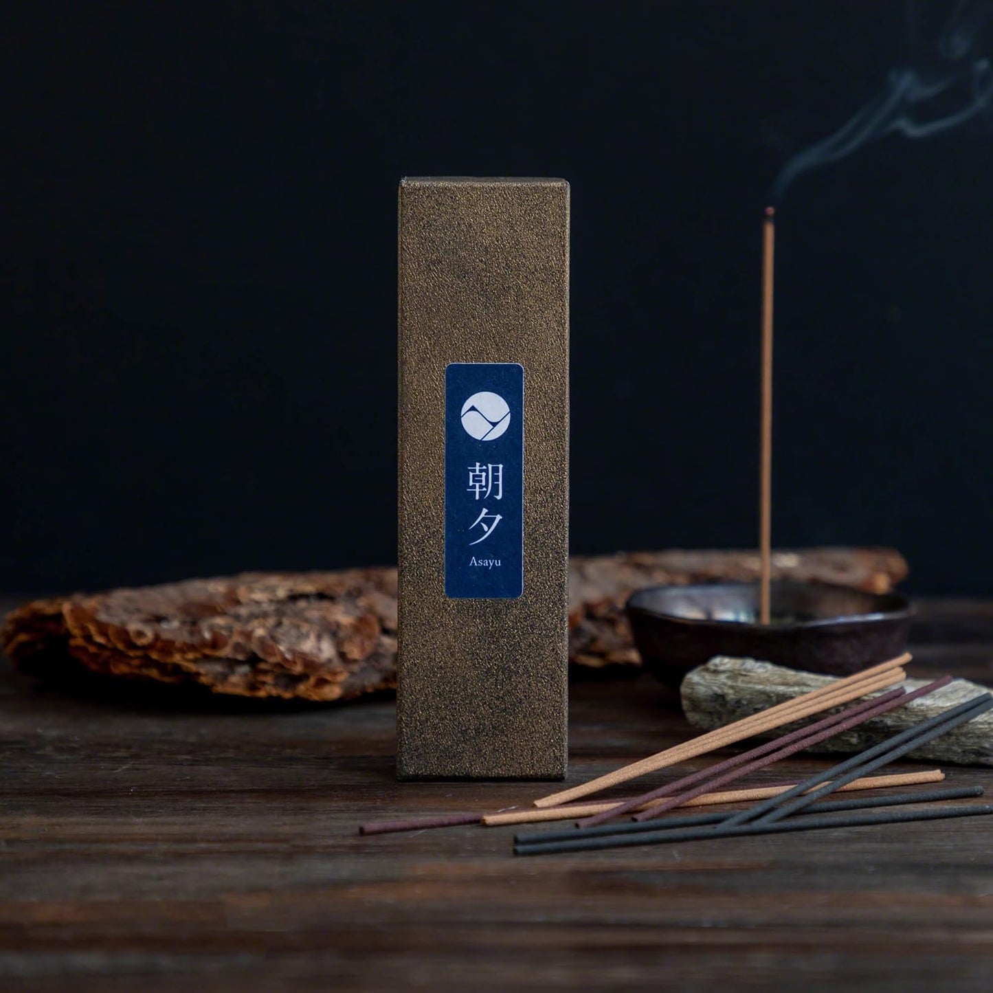 Asayu Japan 100% Natural Incense Sticks Assortment, 5 Scents (Sandalwood, Agarwood, Hinoki Cypress, White Sage, Frankincense), Made in Japan Incense Sampler Variety Pack - Natural Incense 5 scents
