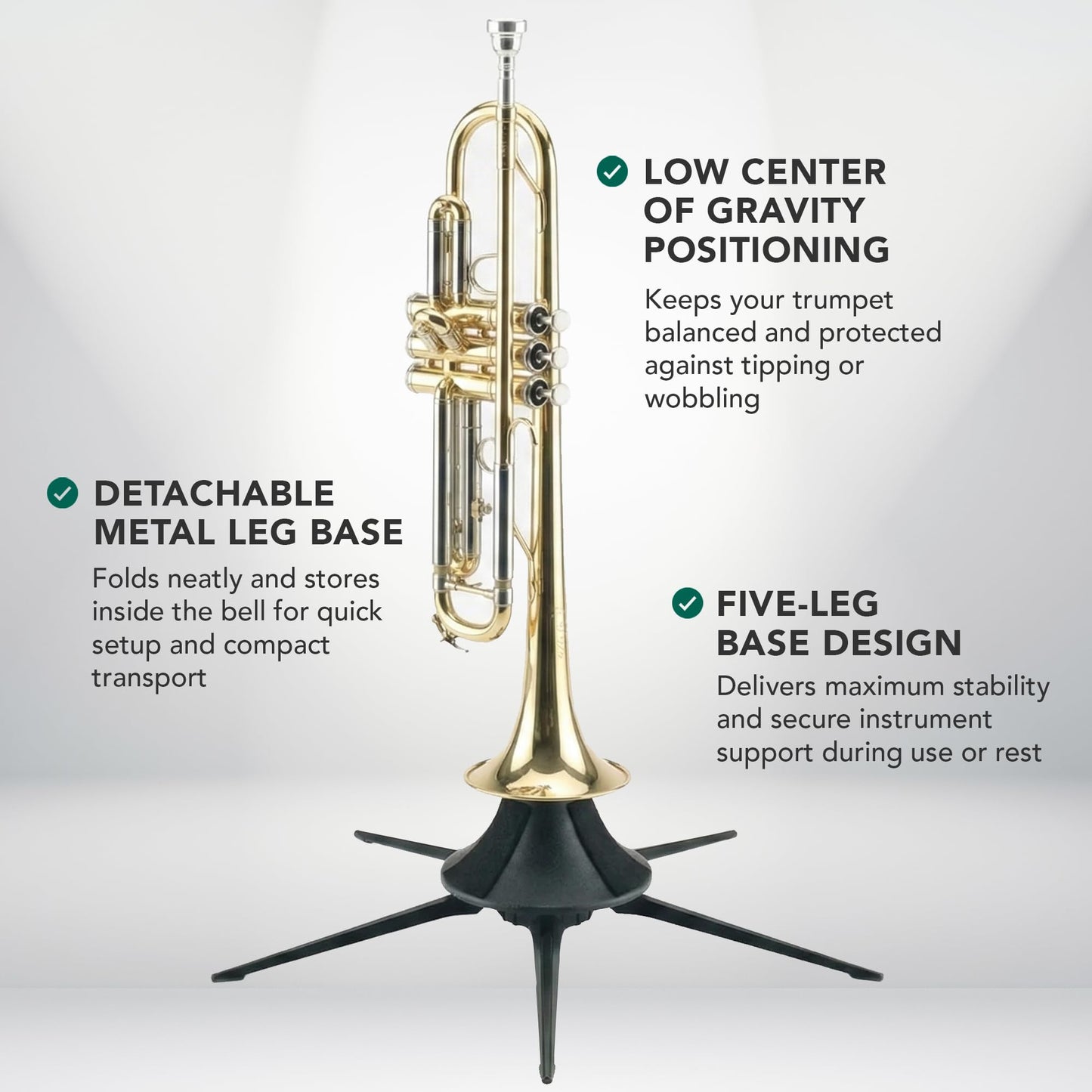 K&M Stands 15213-BLACK Trumpet Stand
