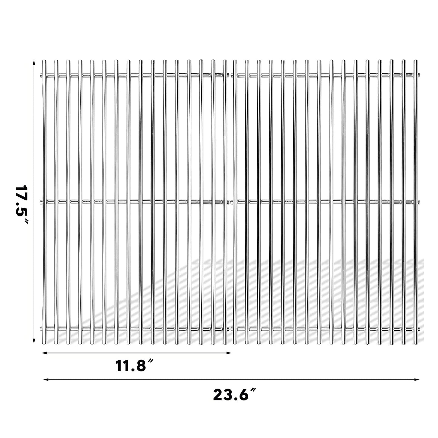 GFTIME 17.5 Inch BBQ Cooking Grates for Weber Spirit 300 Series(2013-2017 with Front Burner Knobs), Spirit E-310 & 320, Genesis Silver B&C, Stainless Steel Grill Grid Grates Replacement for 7639