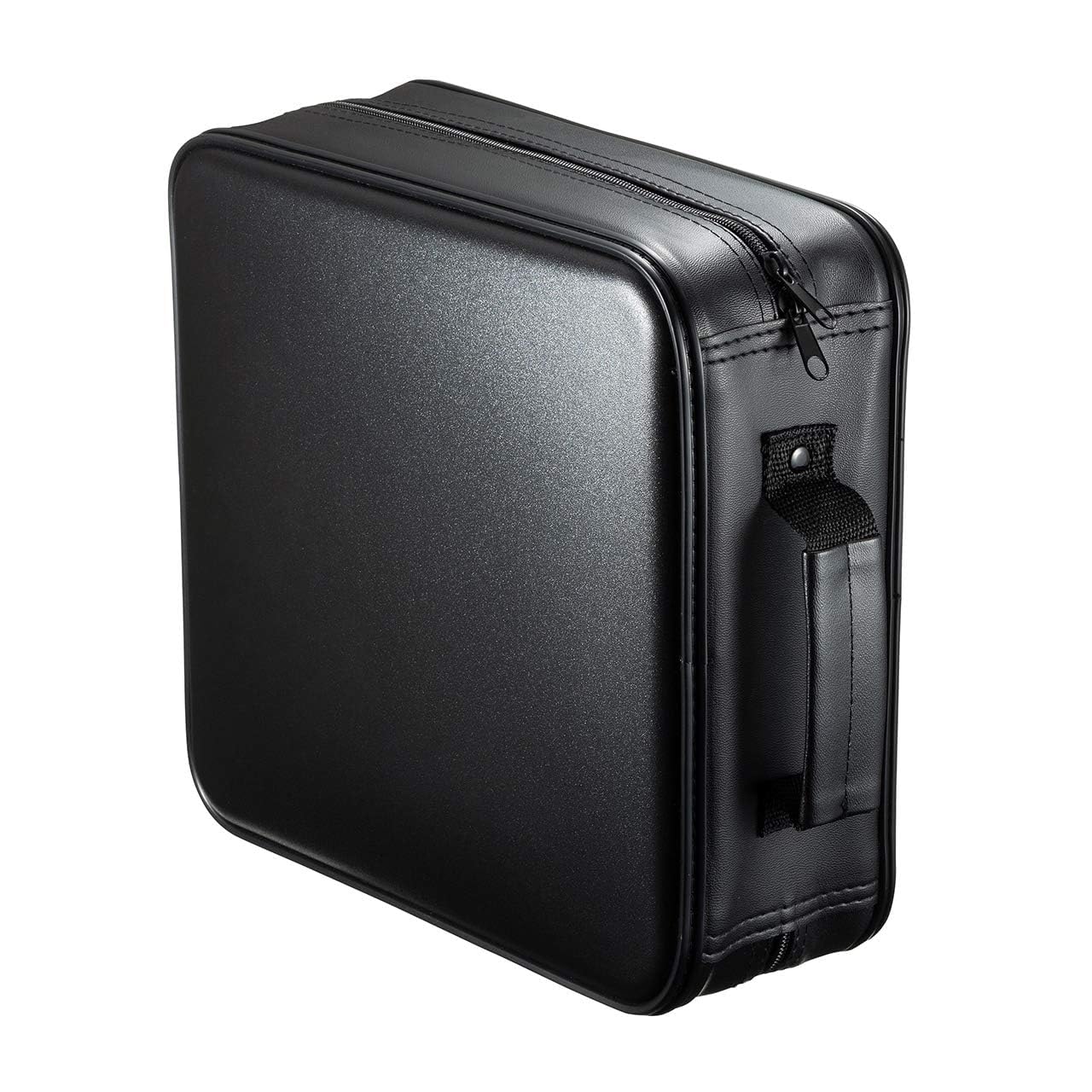 SANWA CD Case, 320 Capacity Blue-ray DVD Storage Holder, PU Leather Game Disc CD Wallet Organizer Bag, Portable Media Storage Cases for Car, Home, Travel, Office, Black (Japan Brand)