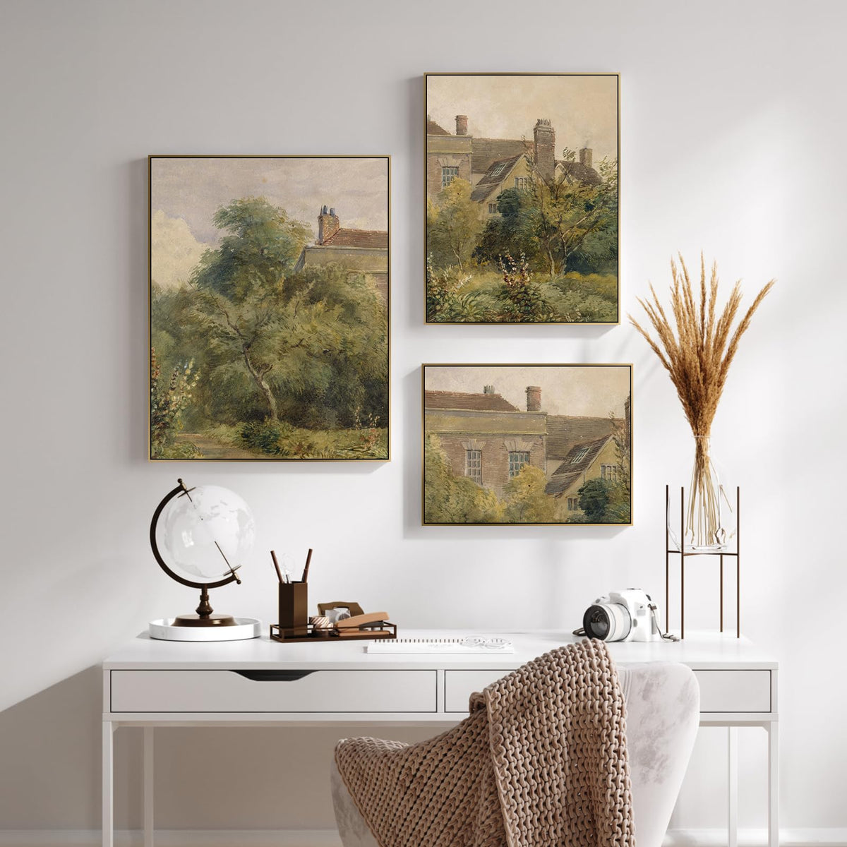 FOLKOR Canvas Floater Frame for 16x20 Oil Paintings, DIY Metal Canvas Floating Frame with 1.5 Inch Deep for Art Prints Artwork Landscape Portrait Living Room Wall Decor (Bronze)