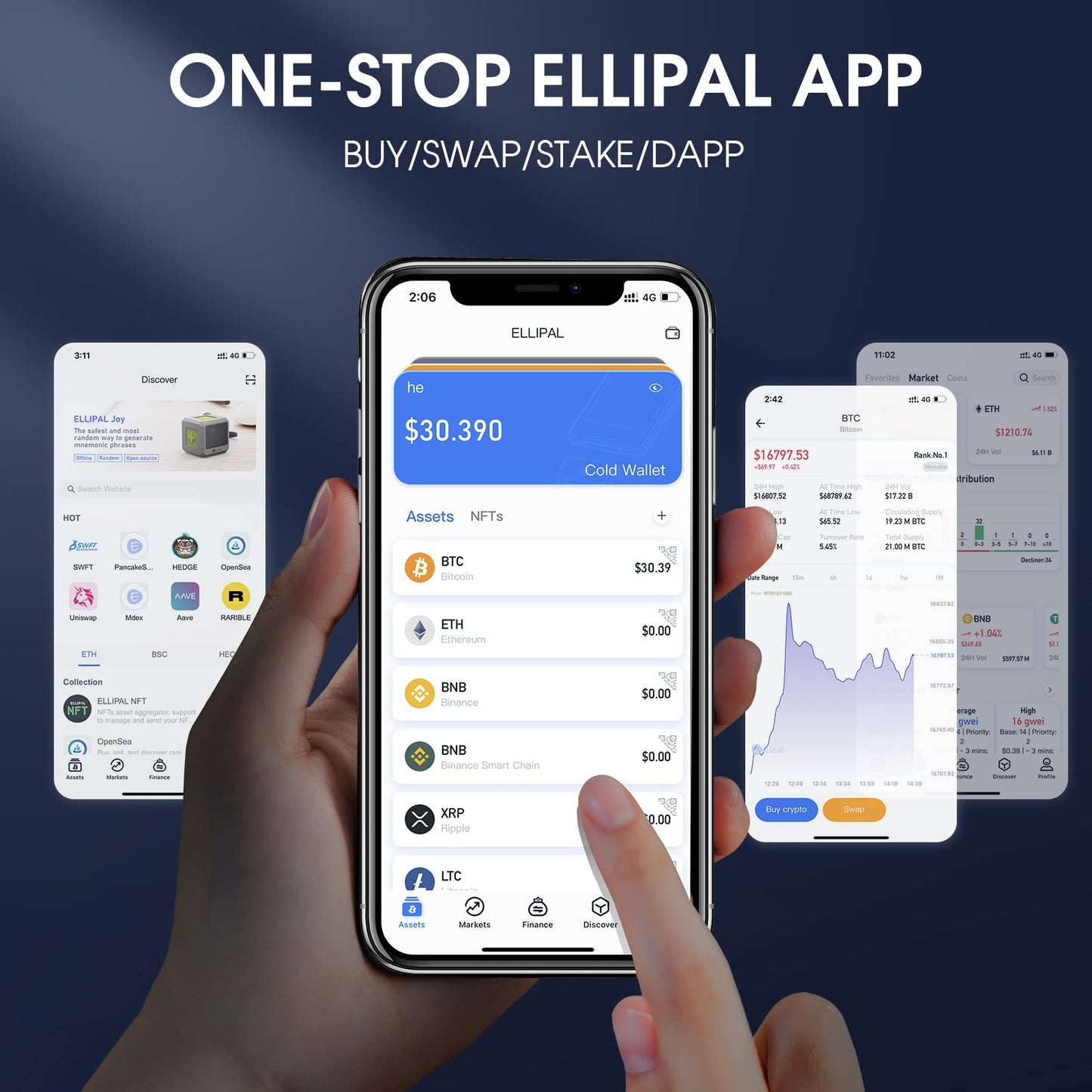 ELLIPAL Hardware Wallet, Air-gapped & Internet Isolated Security Crypto Wallet, Titan Mini, 10000 Coins & Tokens, Anti-Disassemble & Tamper Cold Storage for BTC/XRP/ETH/XLM/USDT/LTC