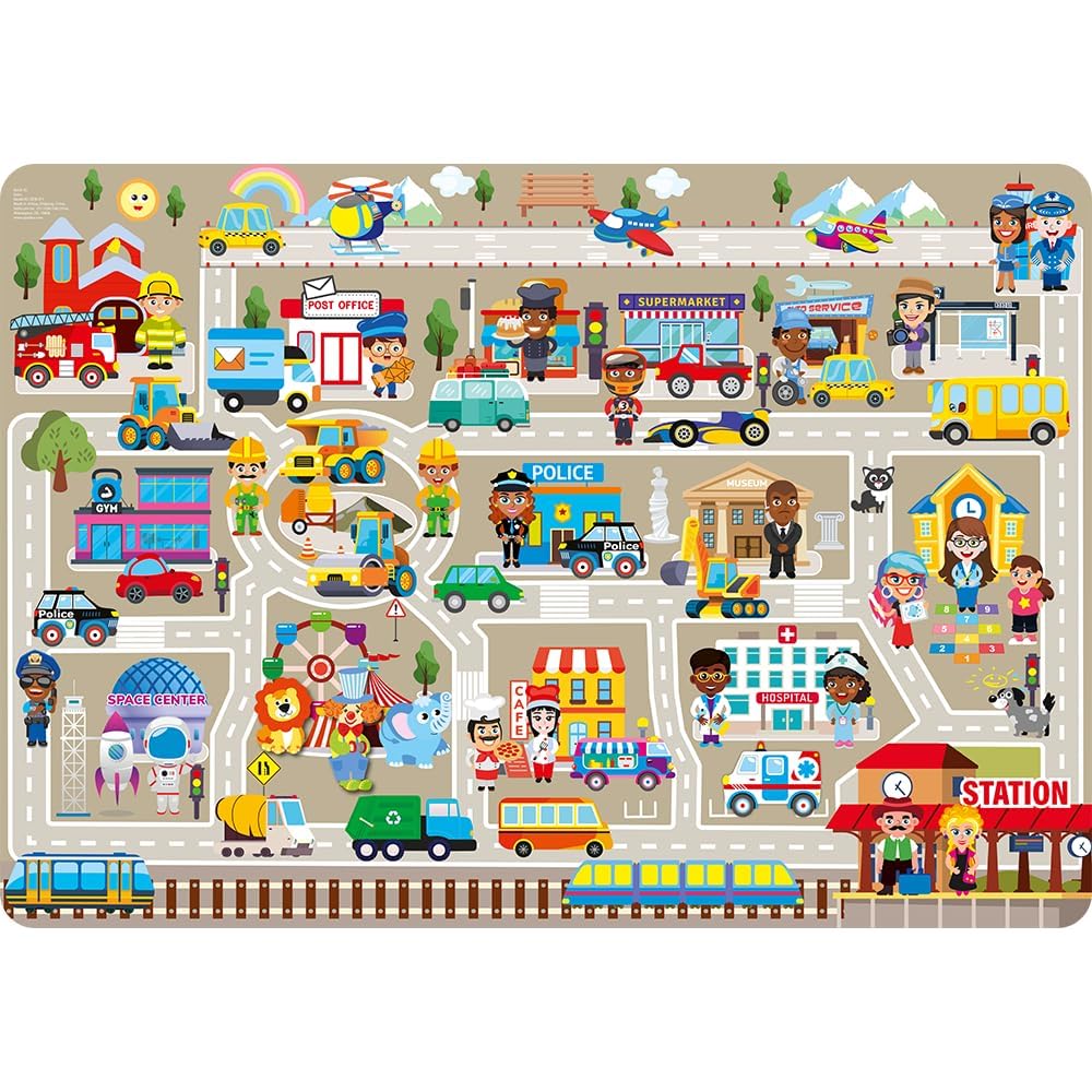 QUOKKA City Felt Board for Kids 3-5 Years Old - Social Emotional Preschool Learning Activities for Ages 3-4 - Educational Flannel Toy for Toddlers 3 - Emotion Skills Speech Therapy Gift