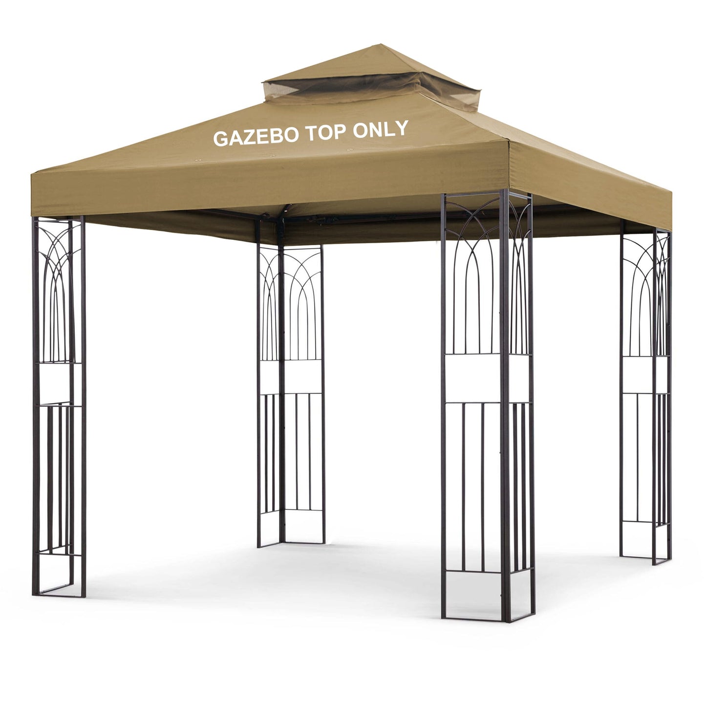 SCOCANOPY 8'x8' Gazebo Cover Replacement Canoy Top Compatible with Canadian Tire Living Crawford Gazebo, Fit for RONA 8x8 Gazebo #088-1067-8,Khaki