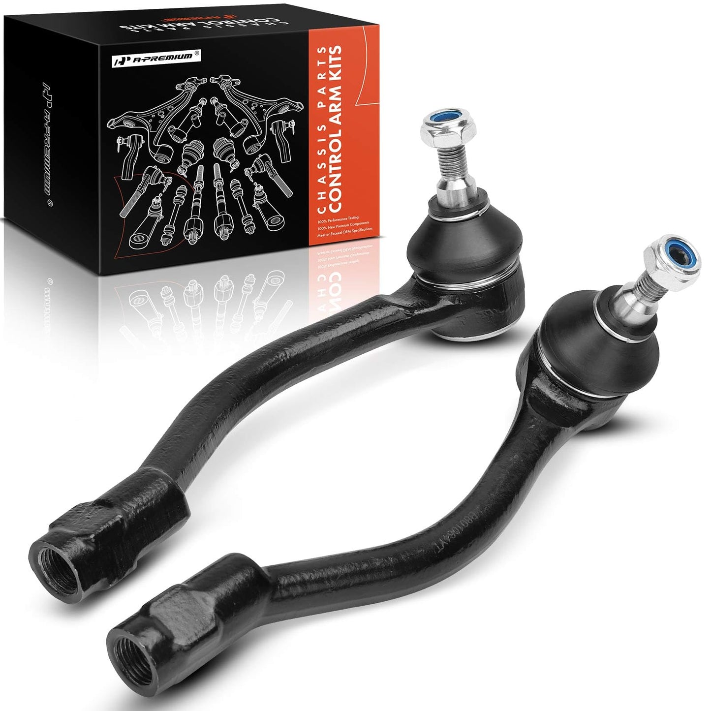 A-Premium 2 x Front Outer Tie Rod Ends, Compatible with Kia Forte 2014-2018, Forte Koup 2014-2017, Forte5 2014-2018
