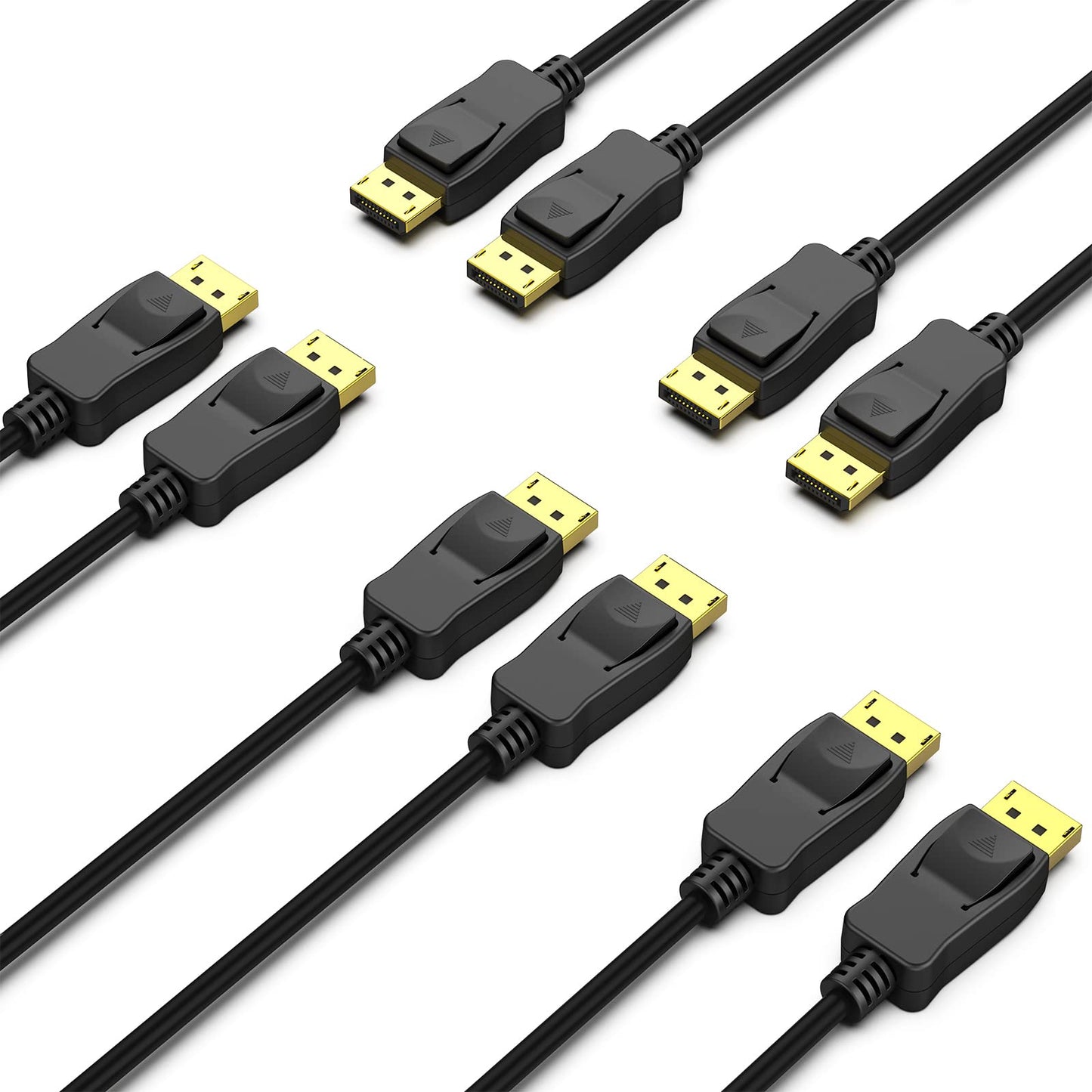 [VESA Certified] BENFEI DisplayPort to DisplayPort 6 Feet Cable 5 Pack, DP to DP Male to Male Cable Gold-Plated Cord, Supports 8K@60Hz, 4K@144Hz 120Hz, 2K@240Hz Compatible for Lenovo, Dell, HP, ASUS