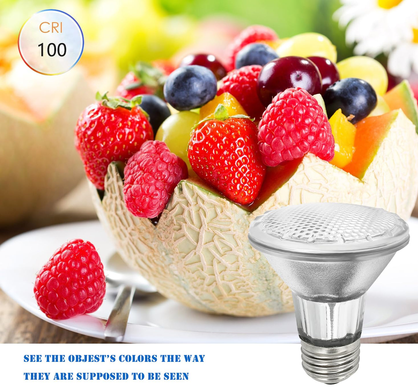 BOGAO Par20 Bulbs, 6 Pcs 120V 50W Par20 Light Bulbs, E26 Medium Base Long Lasting Life High Output Reflector Flood Lights Replacement Range Hood Light - Warm Light