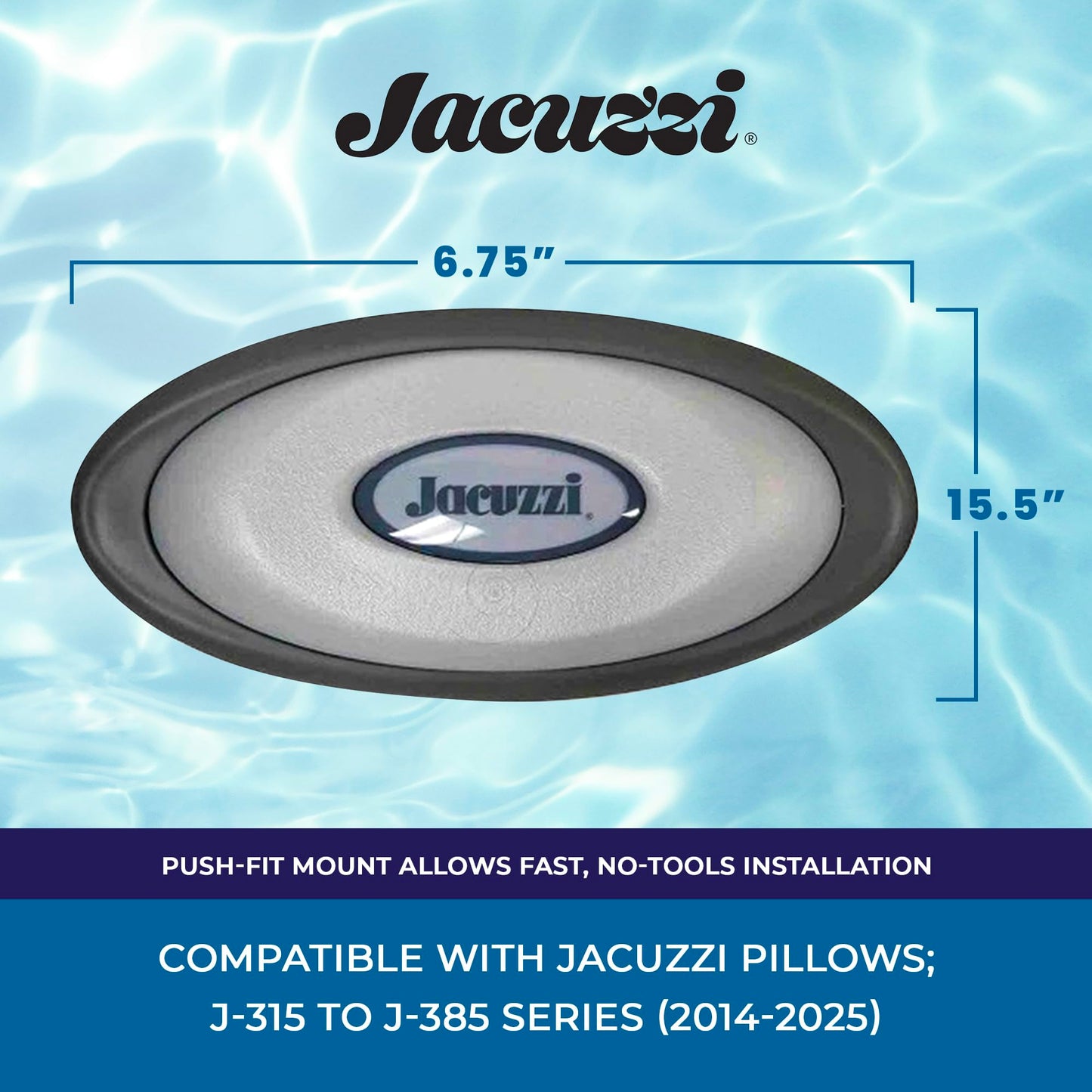 Jacuzzi J-300 Series Oval Pillow Insert + Back Mount