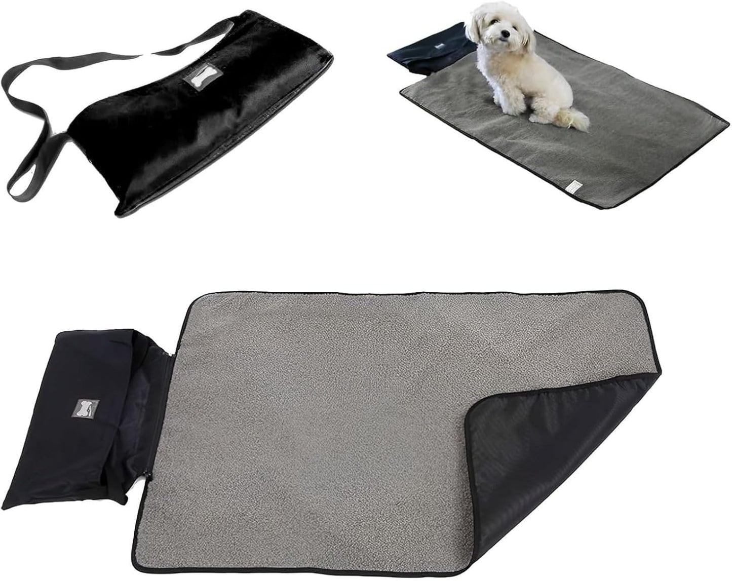 Zjyufy Travel Dog Bed Mat for Camping, Outdoor Dog Mat Pad, Portable Foldable Water Resistant Travel Dog Bed Mat for Small Medium Large Dogs