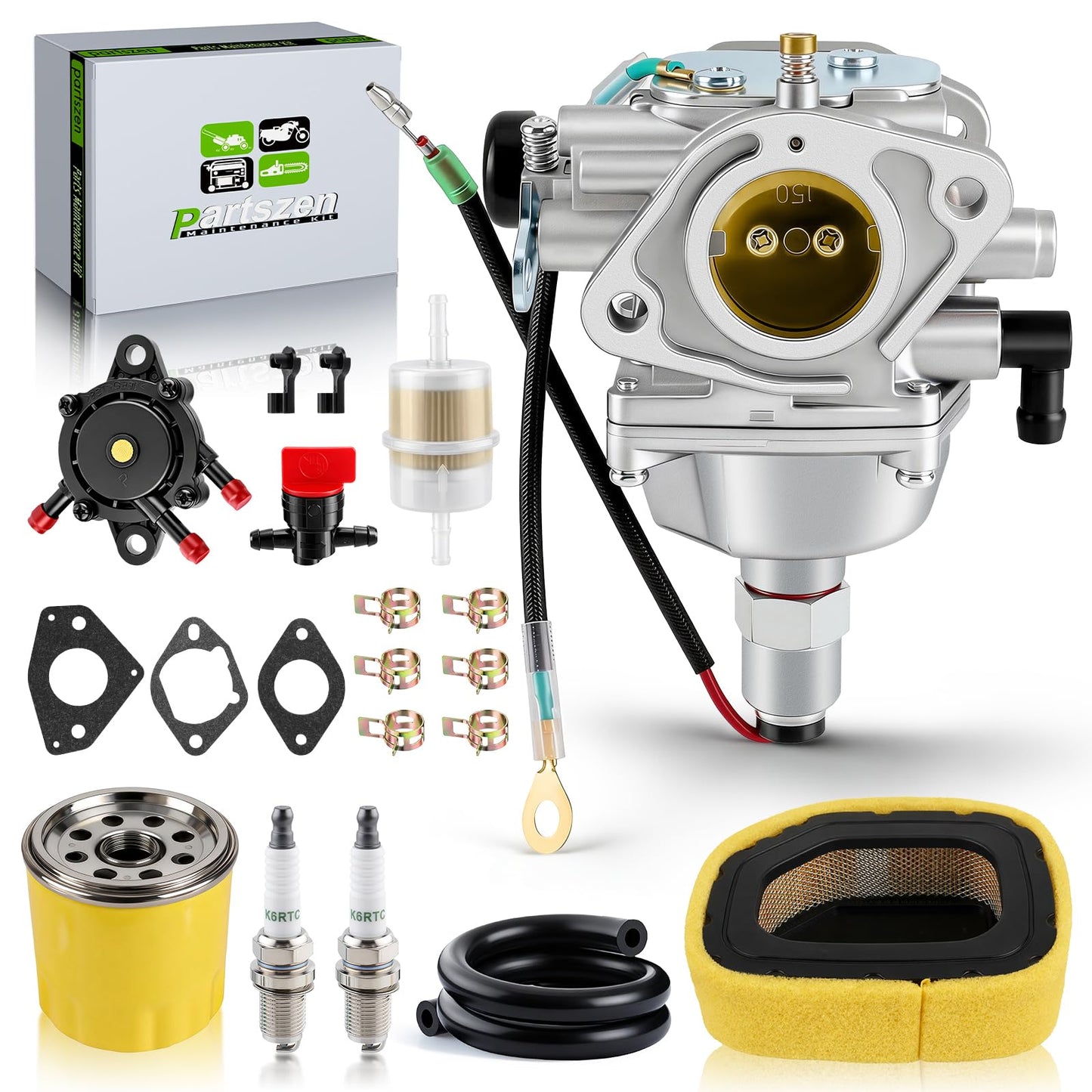 partszen Carburetor Kit for Kohler SV720 SV725 SV710 SV715 SV730 SV735 SV740 SV810 SV820 22HP 23HP 24HP 25HP 26HP 27HP Engine Replace for 32-853-08, 32-853-06, 32-853-04, 32 853 12-S