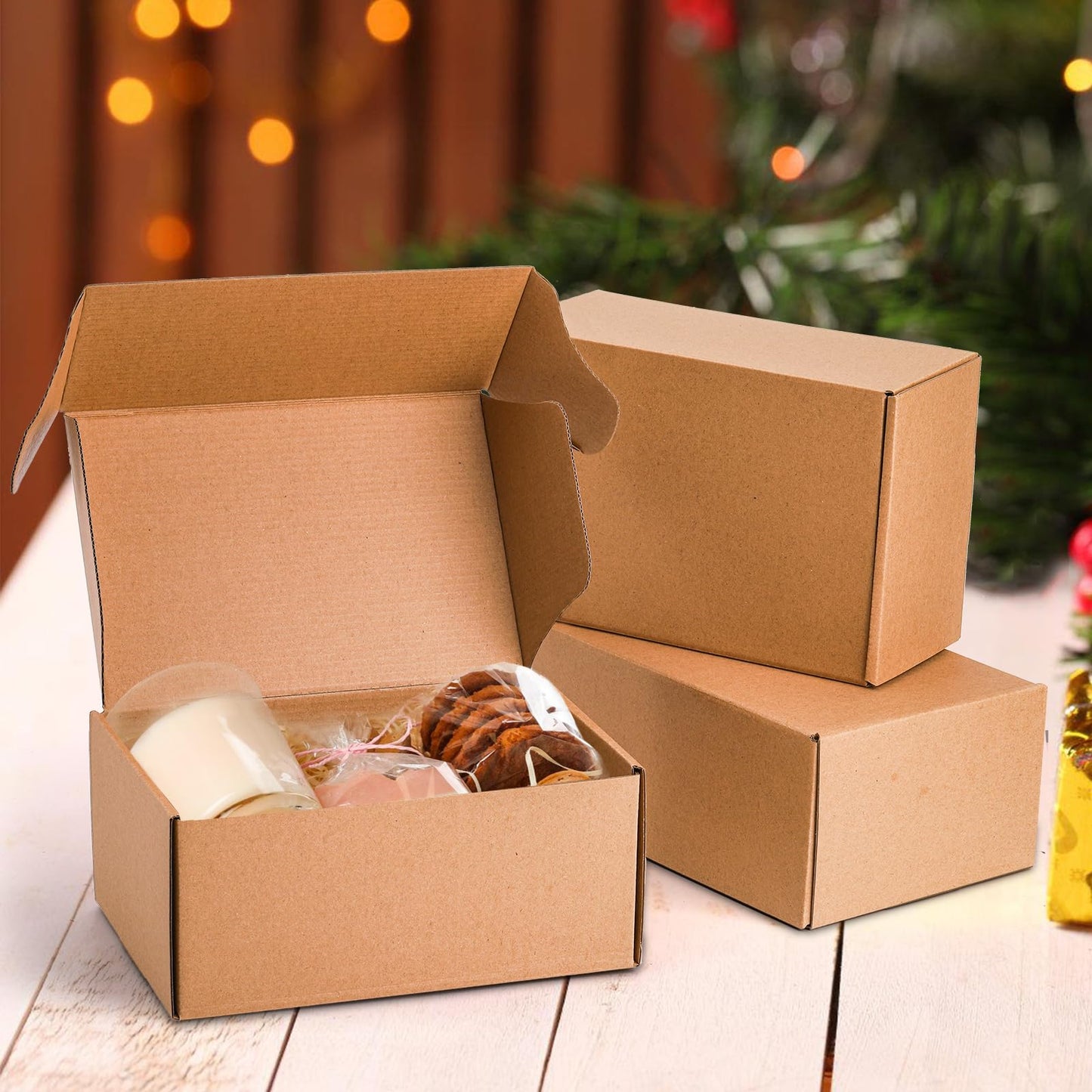 Cedilis 25 Pack 9x6x4 Inches Shipping Boxes, Small Corrugated Cardboard Box, Brown Cardboard Mailing Boxes, Thick Corrugated Mailer Boxes for Shipping Packing Small Business, Recyclable