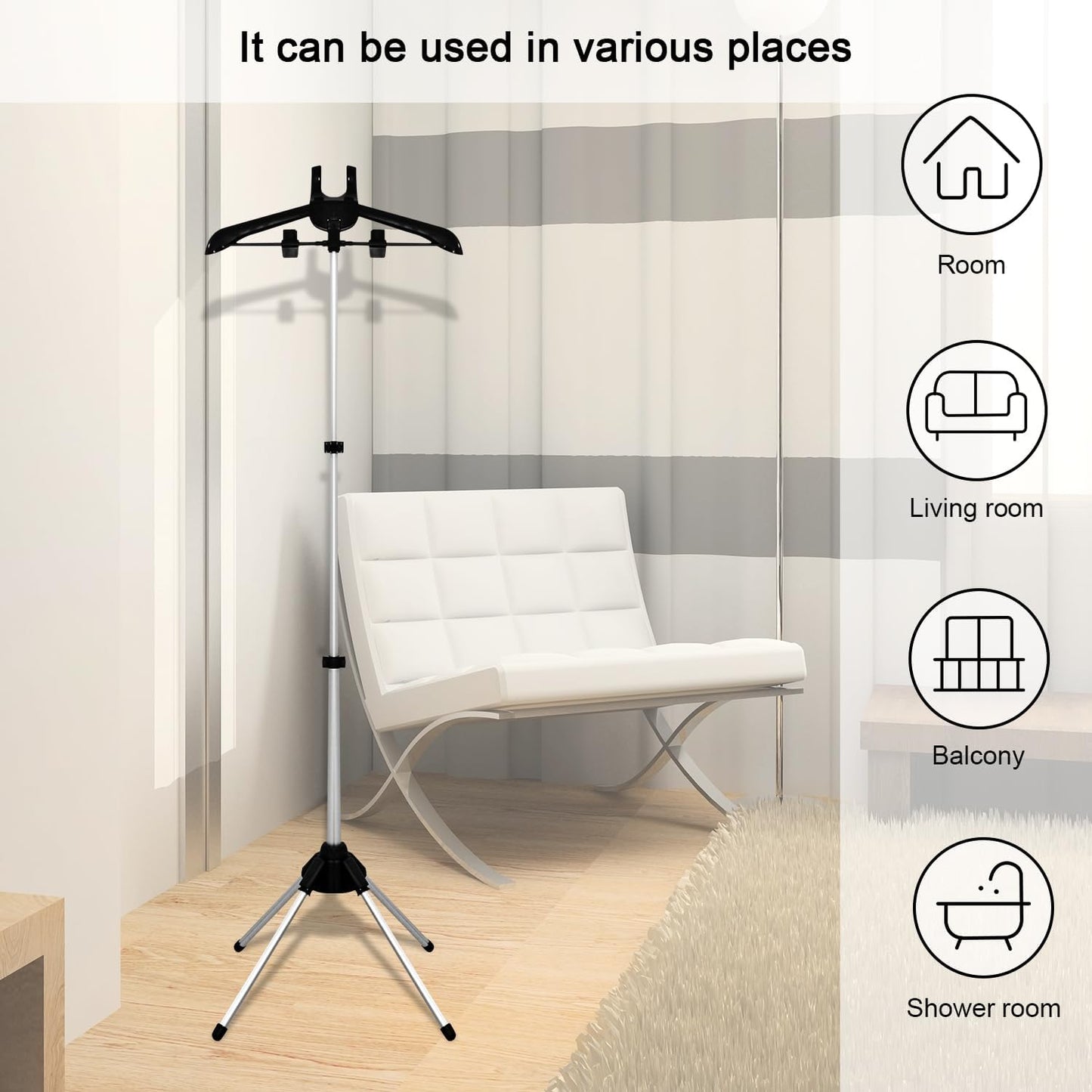 Steam Rack For Clothes With Gloves Steaming Hanger,Garment Steam Rack,Garment Steamer Holder,Hanger For Steaming Clothes