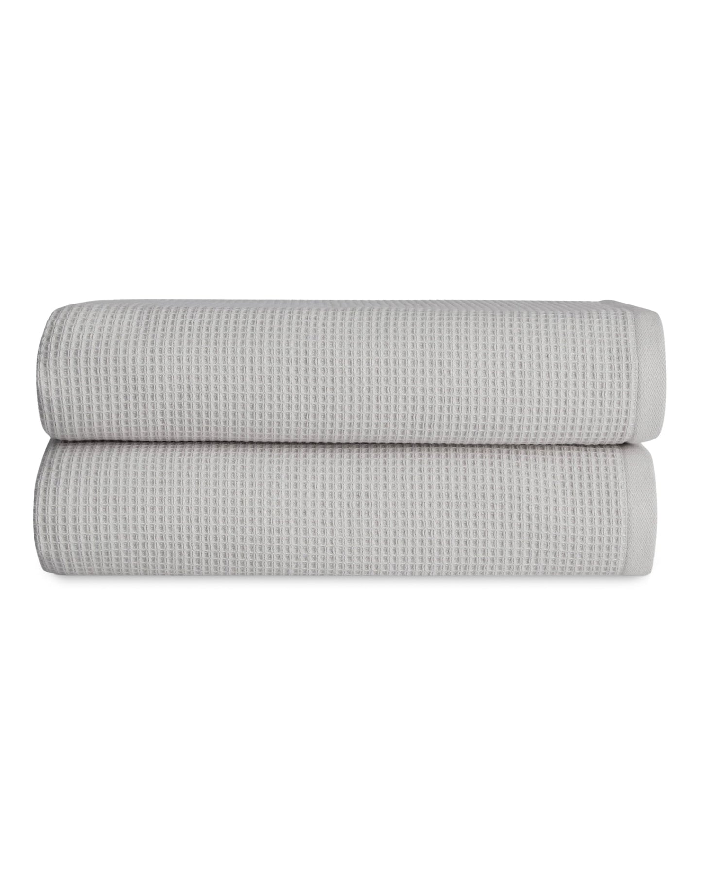 Cozy Earth Waffle Bath Towels - 60% Cotton 40% Viscose from Bamboo Bath Towels 30 x 58 Inches - Soft & Absorbent Terry, Reversible Mini Textured Waffle & Weave Pattern - 2 Pack