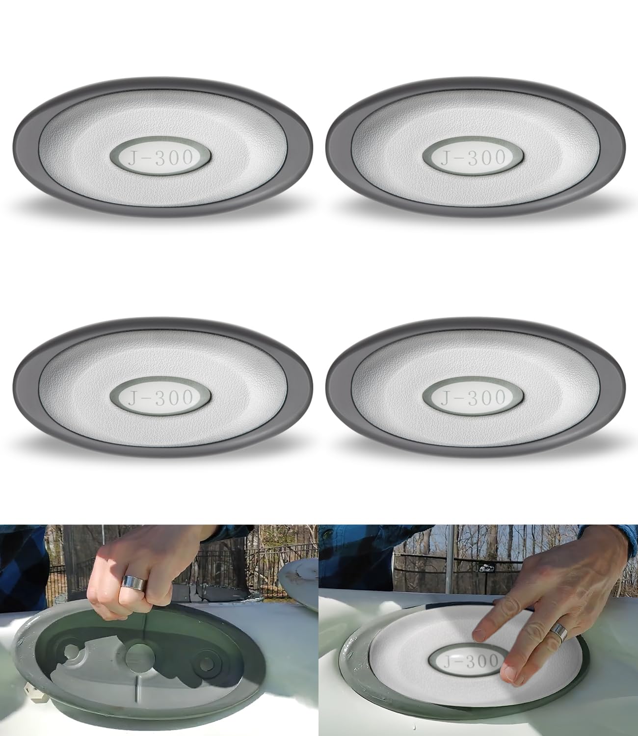 4PCS 2472-824 Oval Pillow Insert (6455-488) + Back Mount (2455-105) Replacement for Jacuzzi J-300 Series 2004+ Pillow Headrest