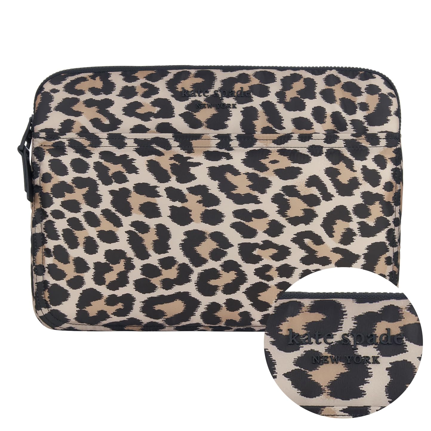 kate spade new york Puffer Laptop Sleeve 14 Inch - Classic Leopard - for 13 to 14 inch MacBook Pro M3 Max/M3/M2/M2/M1 Max/M1 Pro