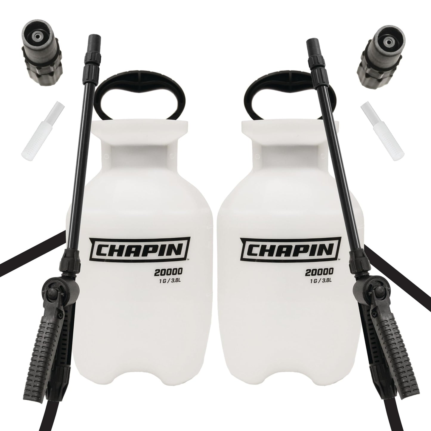 Chapin 22000 Sprayer Tank, Hand Pump Pressured, Lawn and Garden, Anti-Clog Filter, Adjustable Nozzle, Spray Plants, Watering, Weeds, Fertilizer and Pests, 4.5 Liters. Pack of 2