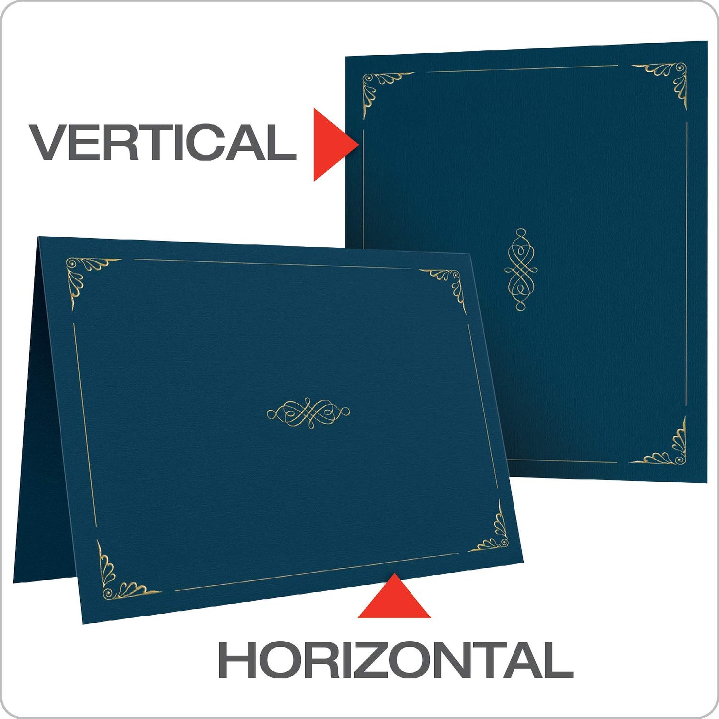 Oxford Certificate Holders, Dark Blue, Letter Size, 25 per Pack (299235)