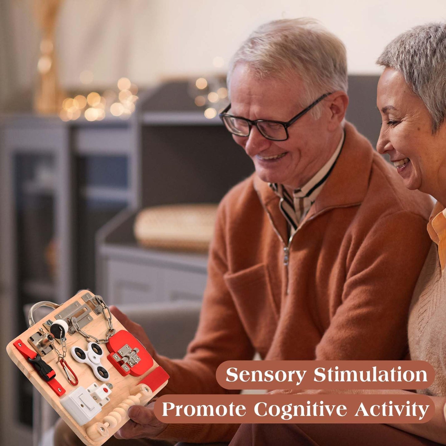 Dementia Activities for Seniors-Alzheimers Products for Elderly-Memory Games for Autism Adult-Dementia Gadgets-Fidget Board- ADHD Toys-Gift for Seniors-Anxiety Relief Items
