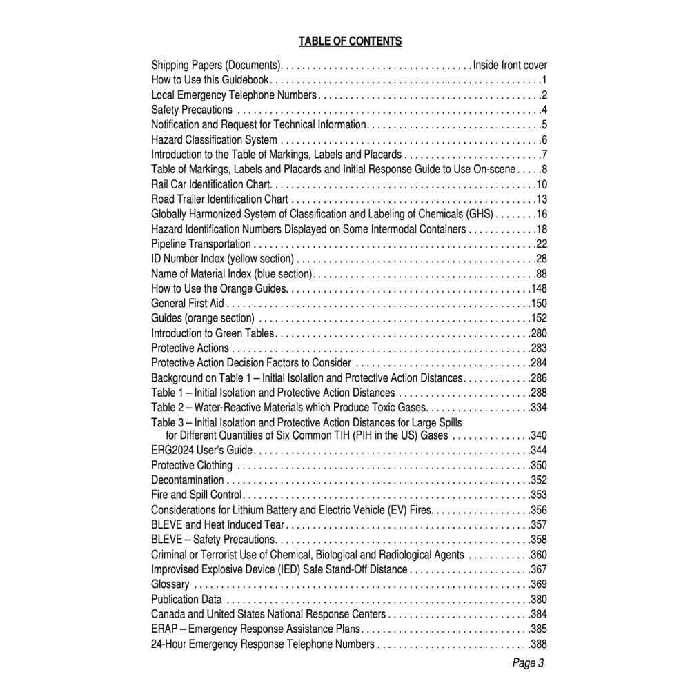 2024 Emergency Response Guidebook (ERG), Spiral Bound, 4” x 5.5” Pocket Size, 10-Pack, English, J. J. Keller & Associates, Inc.