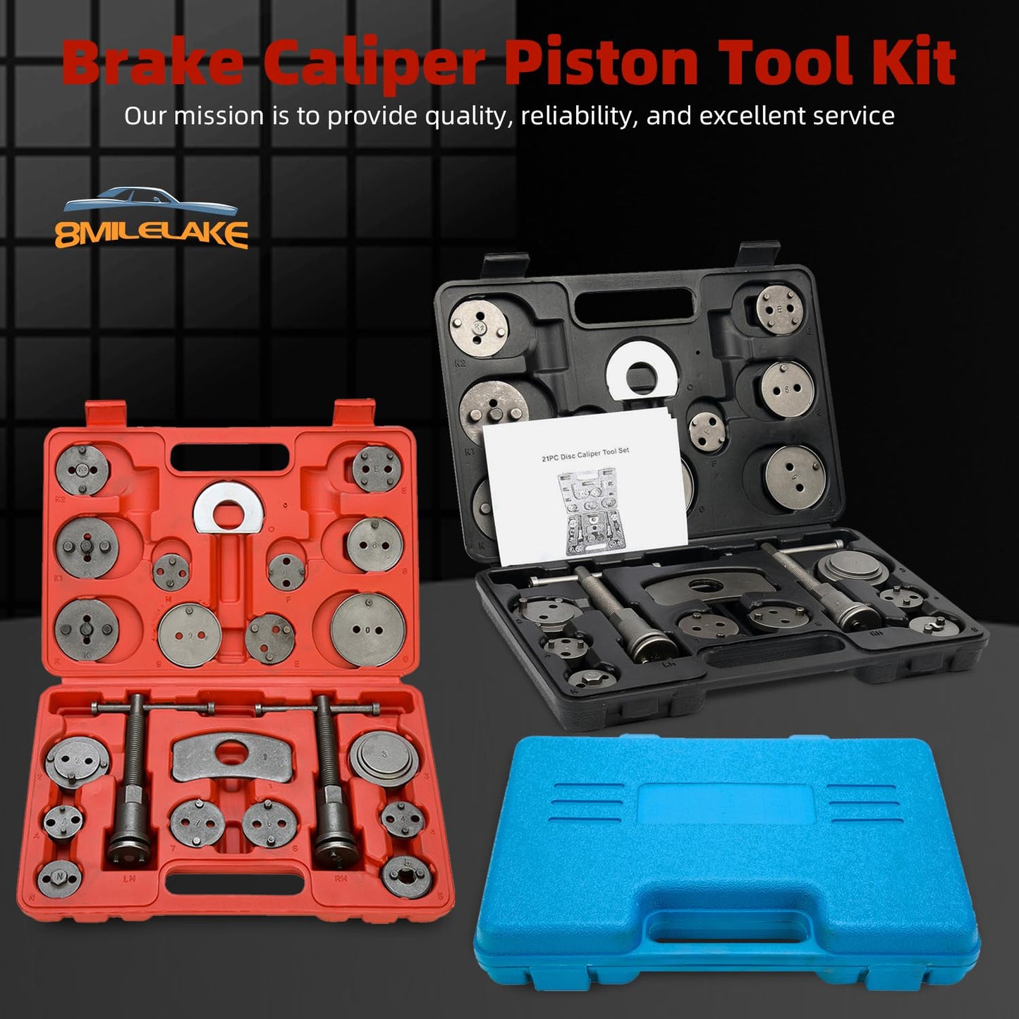 8milelake 22pcs Professional Disc Brake Caliper Wind Back Tool Kit