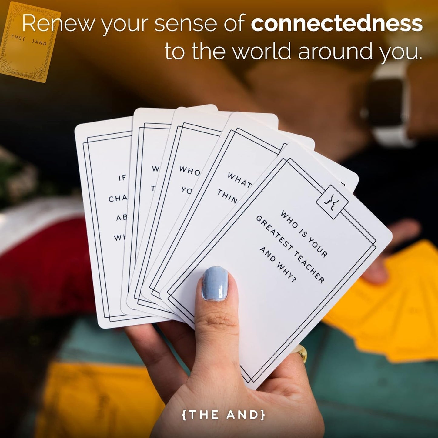 (THE AND) Strangers Edition - Conversation Starter Card Game - Fun Getting to Know You Game - Ice Breakers to Reduce The Space Between You and a Stranger - Questions to Make a Friend by The Skin Deep