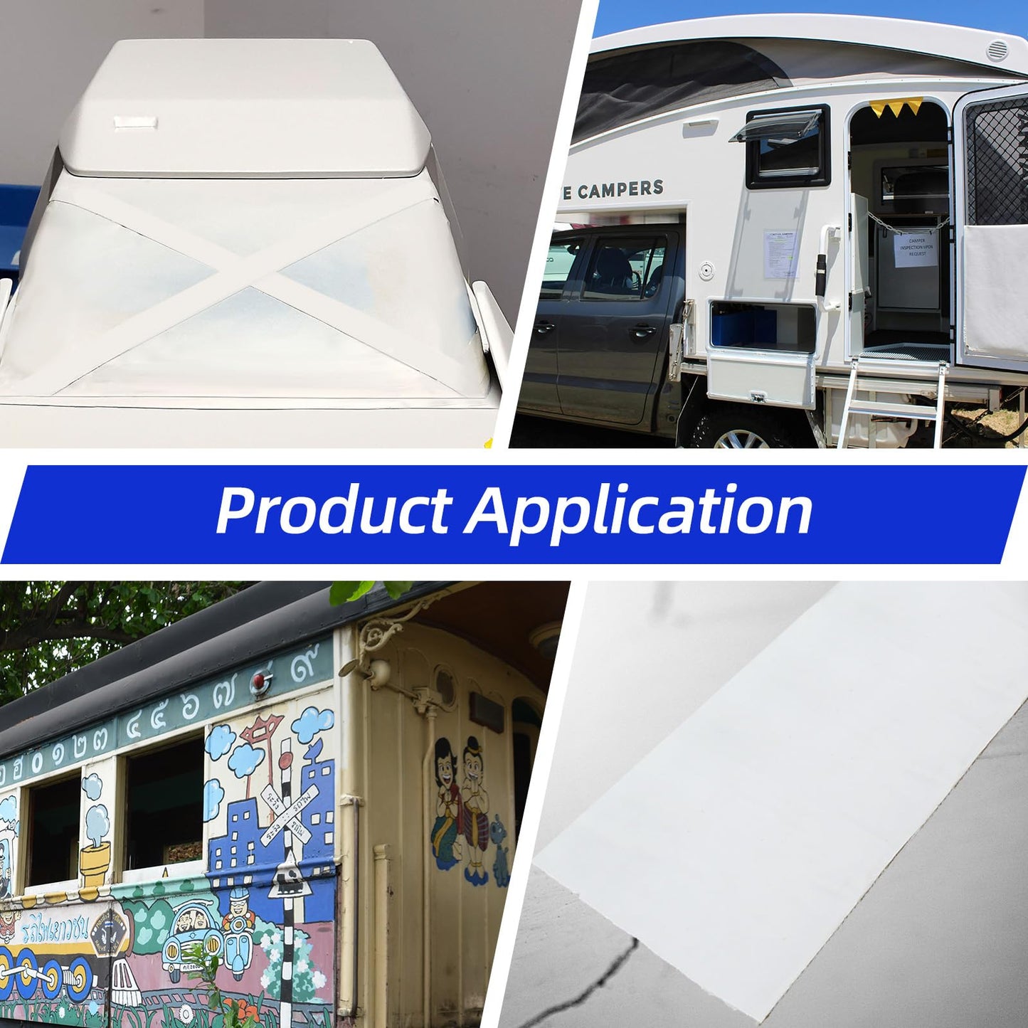 AMOGATO RV Roof Tape 6 Inch X 50 Feet – Premium White RV Sealant Tape, Waterproof & UV-Resistant for RV Awning Repair and Roofin