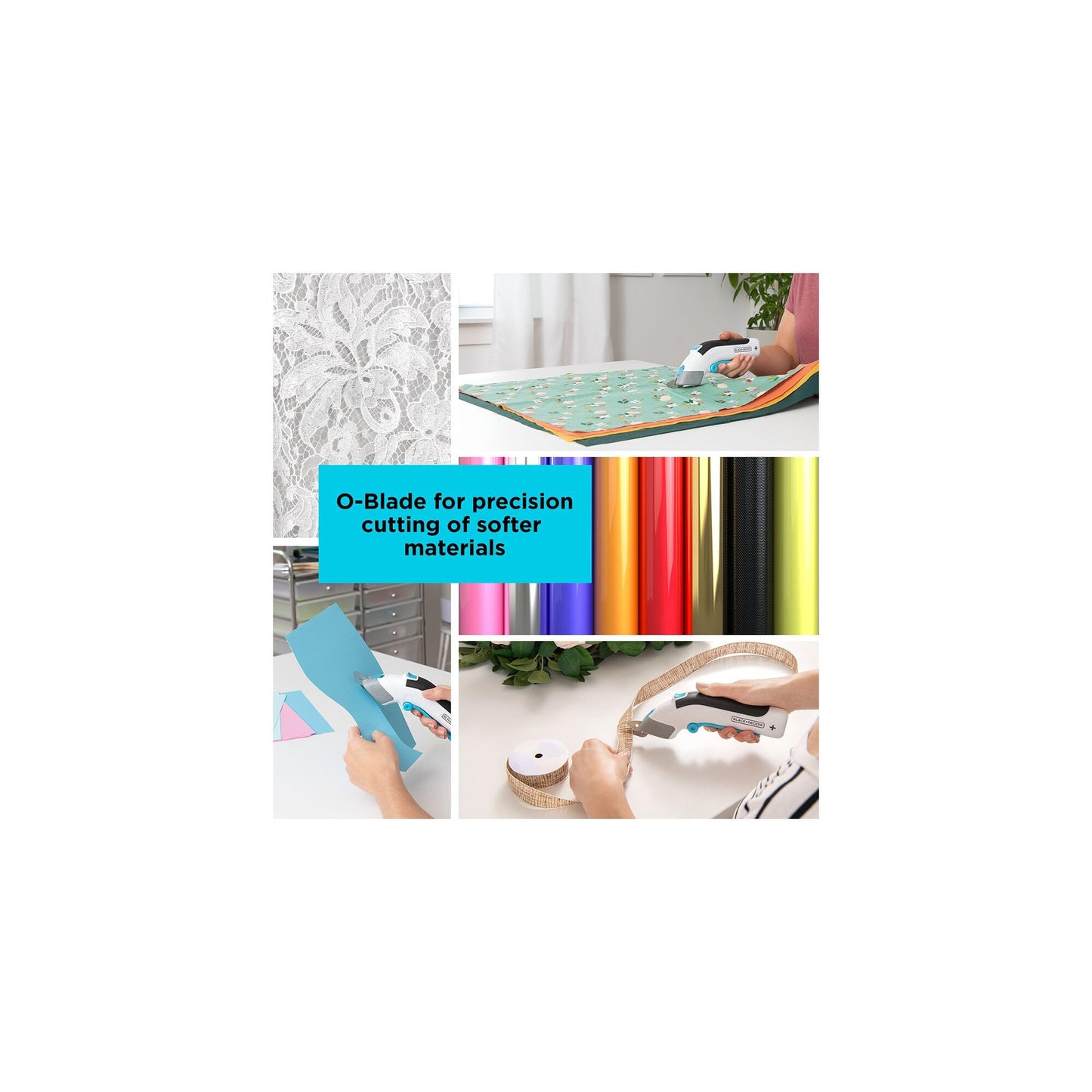 BLACK+DECKER 4V MAX Cordless, USB Rechargeable, Electric Fabric Scissors (BCSC115FF)