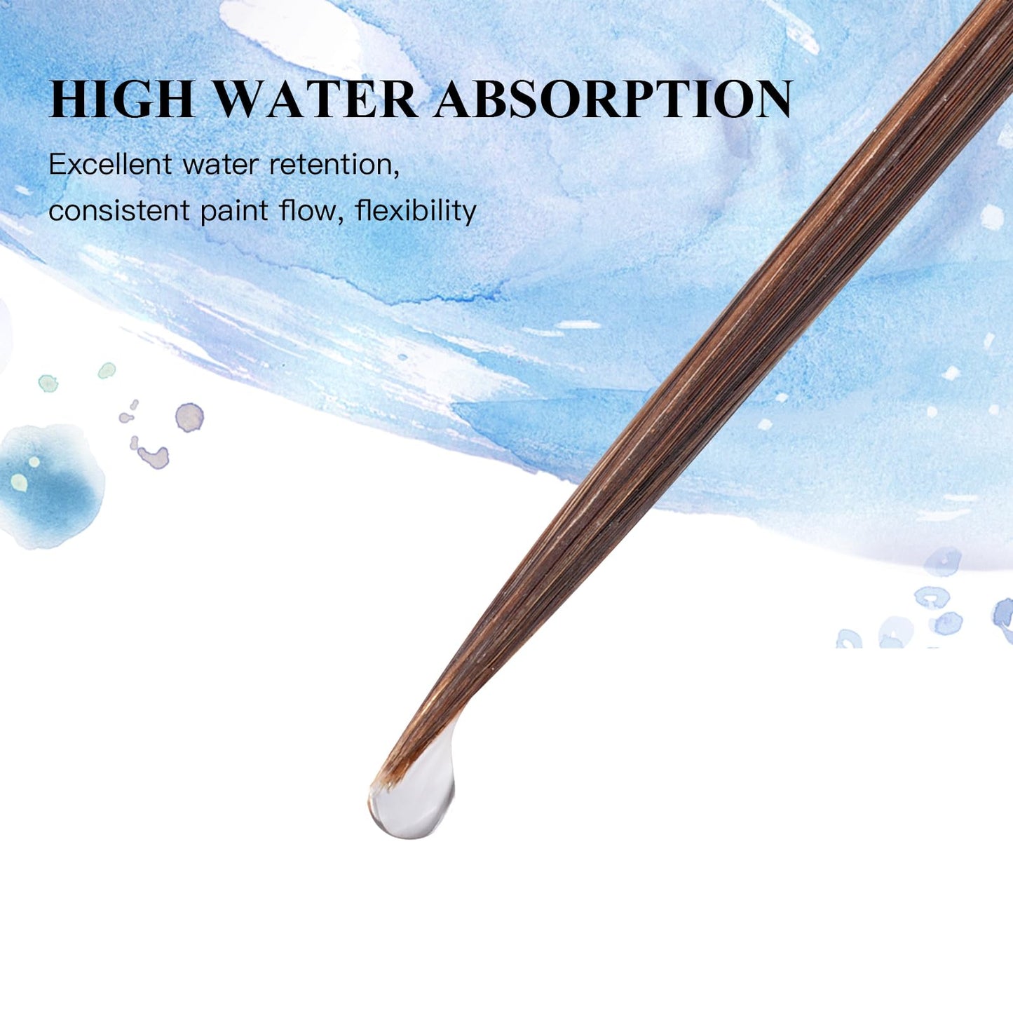 Long Liner Brushes, Fuumuui 5pcs Ox Ear Hair Detail Paint Brushes Extra Long Fine Point Tip Pinstriping Scroll Outlining Brush for Acrylic Watercolor Gouache