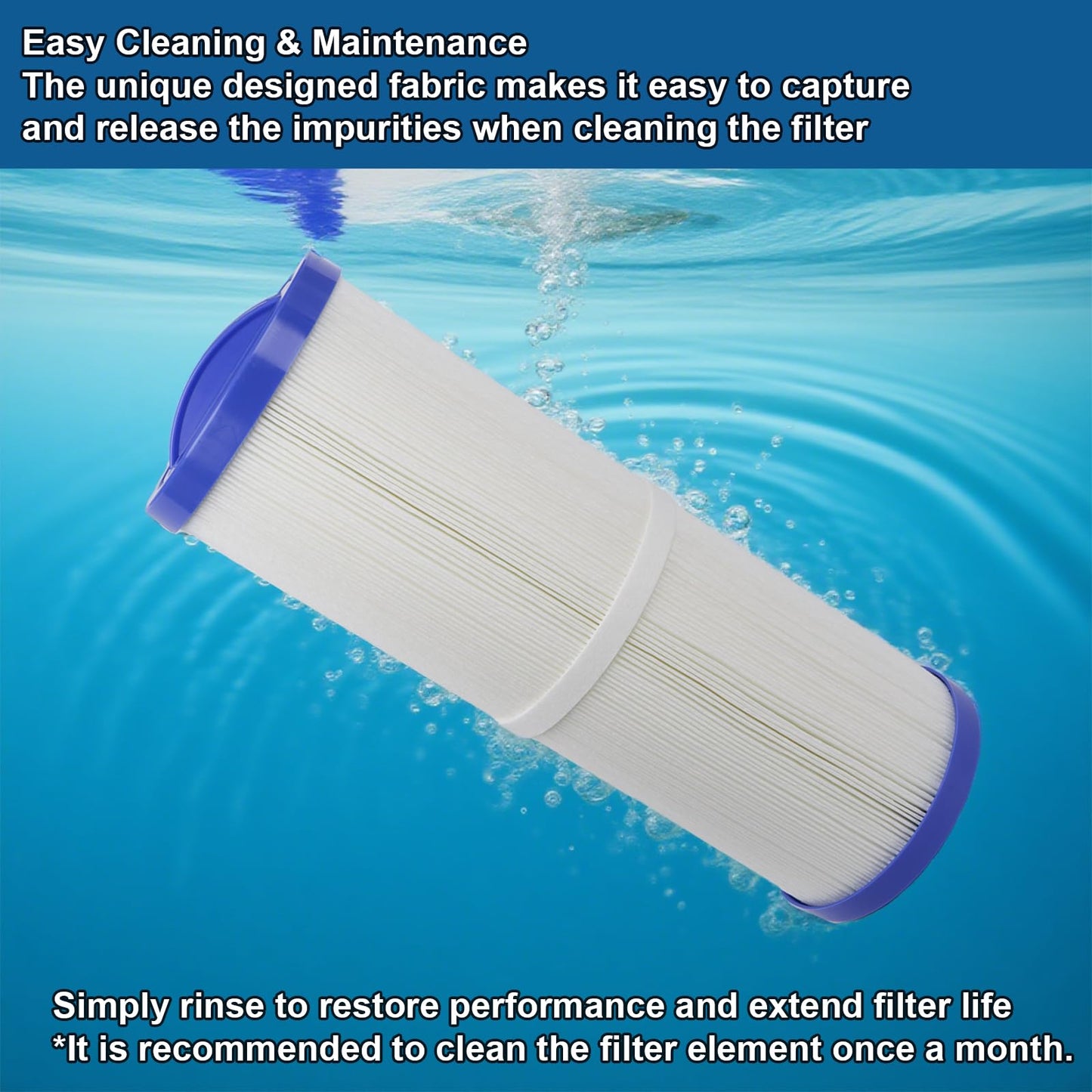 2 Pack 4CH-949 Spa Filter Cartridge Compatible with Pleatco PWW50L, Filbur FC-0172, SD-01143, 817-4050,Rising Dragon 50, Waterway Teleweir 50, hot tubs Filter Cartridge