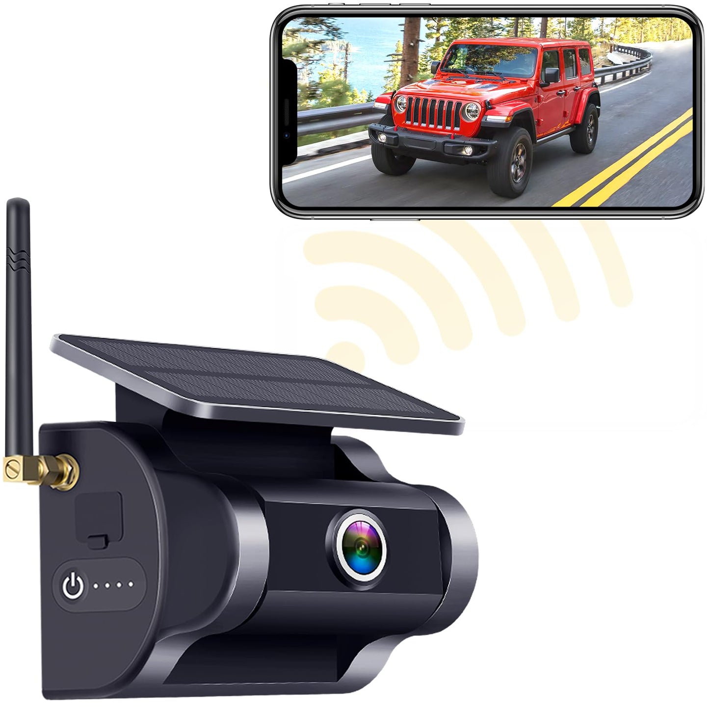Wireless Backup Camera for Trucks Magnetic: Solar-Powered, WiFi, No Wiring, HD 1080P, Night Vision, Easy Installation for Towing & Parking