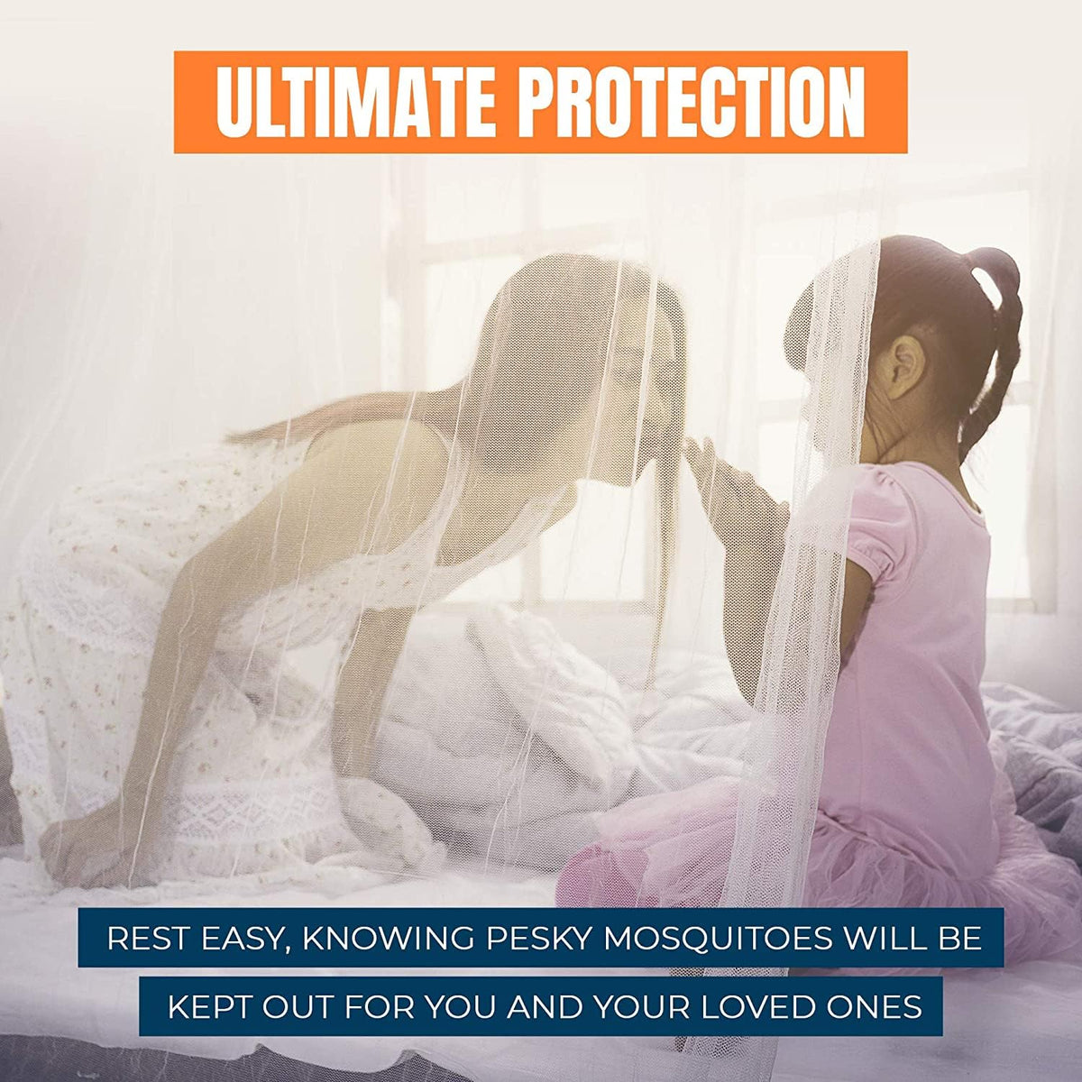 MEKKAPRO Extra-Large King Mosquito Bed Net, Made for King Queen and Twin, Two Openings Netting | Bed Canopy Curtains, White Mosquito Netting