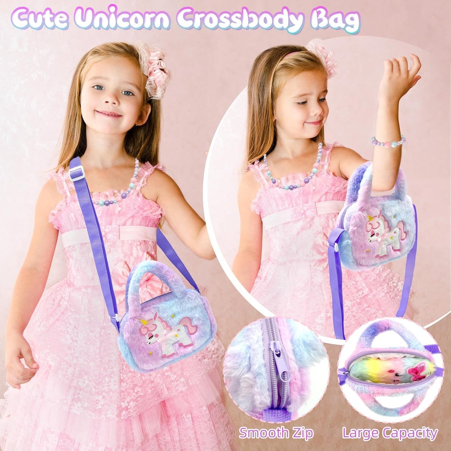 Seyaom Unicorn Gifts for Girls Age 4-12, Unicorn Stuffed Toys Set Christmas Birthday Gifts with Plush Diary Headband Eye Mask Water Bottle for Girls 4 5 6 7 8 9 10 Years Old