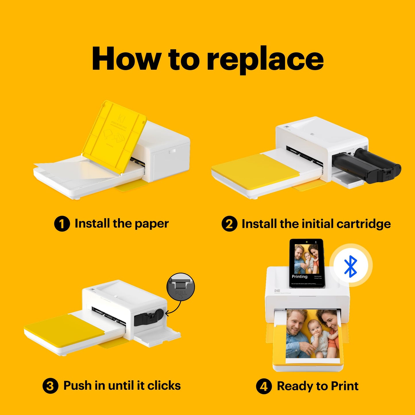 Kodak Dock Plus & Dock Photo Printer Cartridge PHC-80 – Cartridge Refill & Photo Paper- 80 Pack